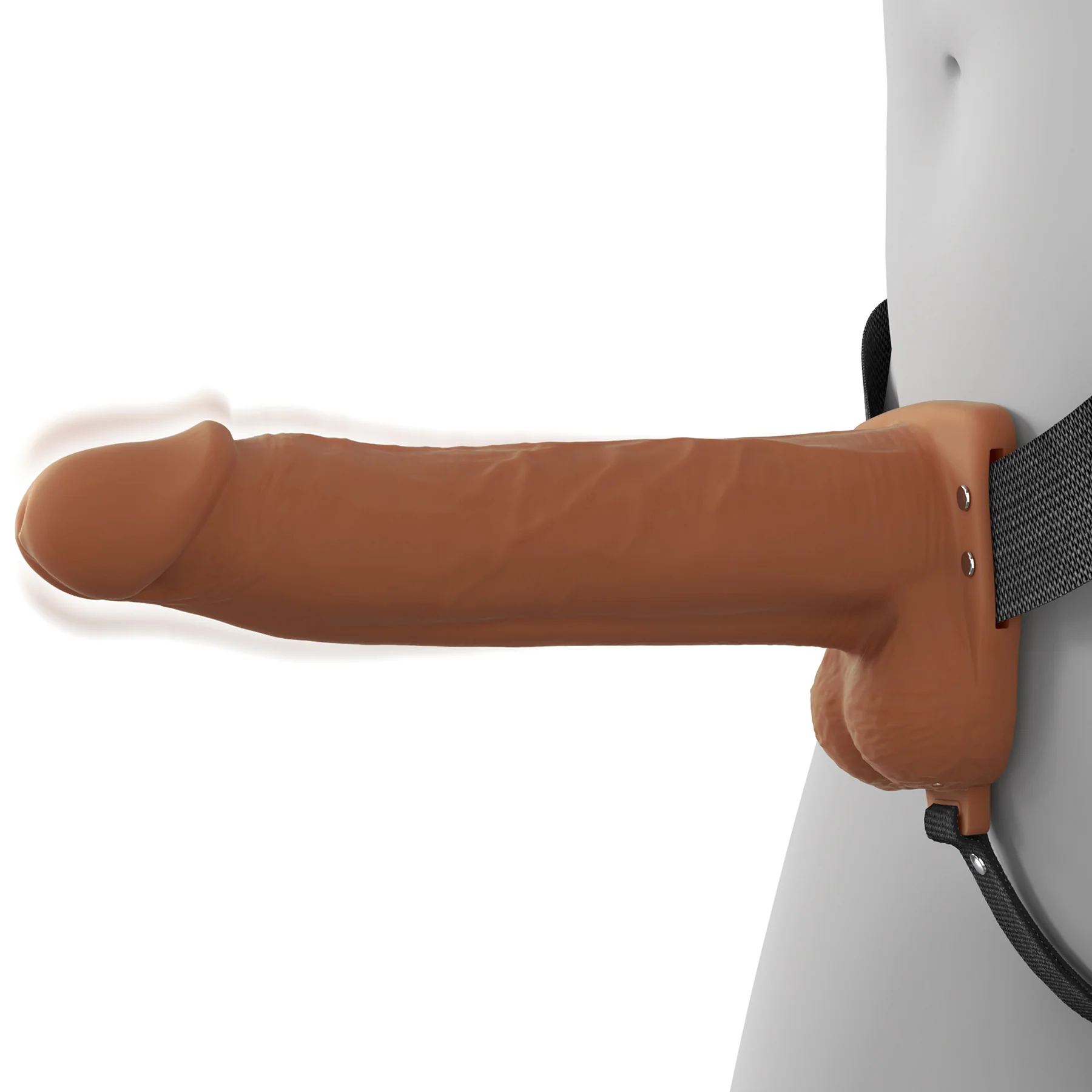 Fantasy X-Tensions Elite Vibrating Silicone Dual Density 8" Hollow Strap-On Dildo - Image 13