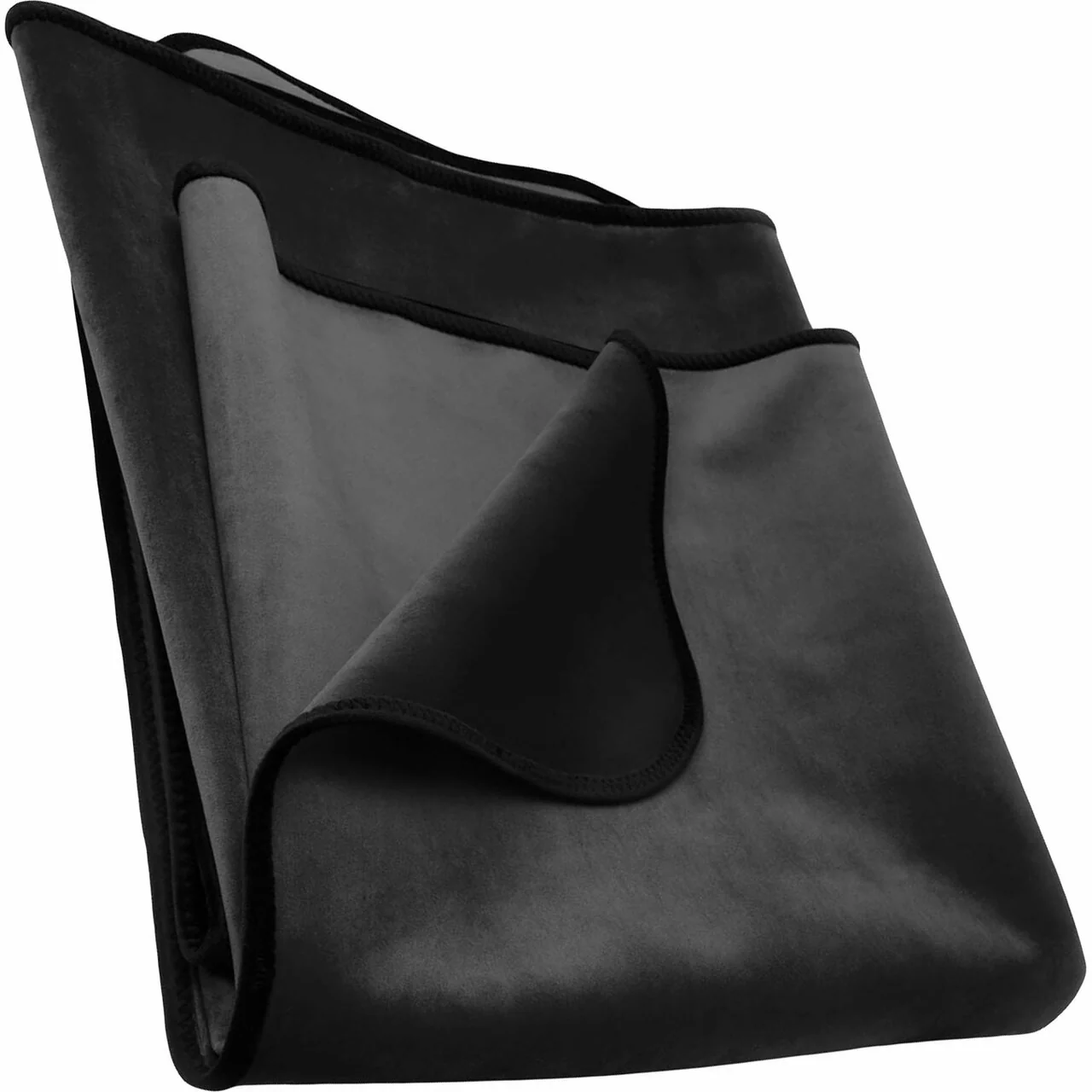 Fascinator King Size Throw Moisture-Proof Sensual Blanket - Microvelvet Black 80" x 76" - Image 3