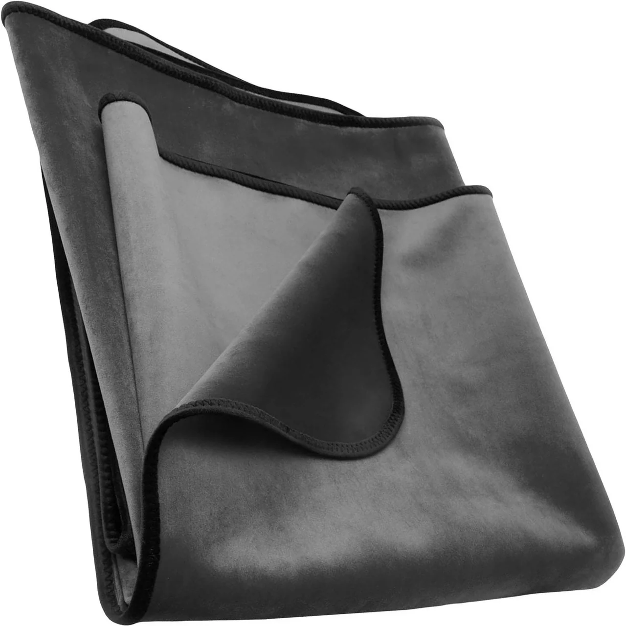 Fascinator Regular Size Throw Moisture-Proof Sensual Blanket - Microvelvet Platinum 72" x 54" - Image 3