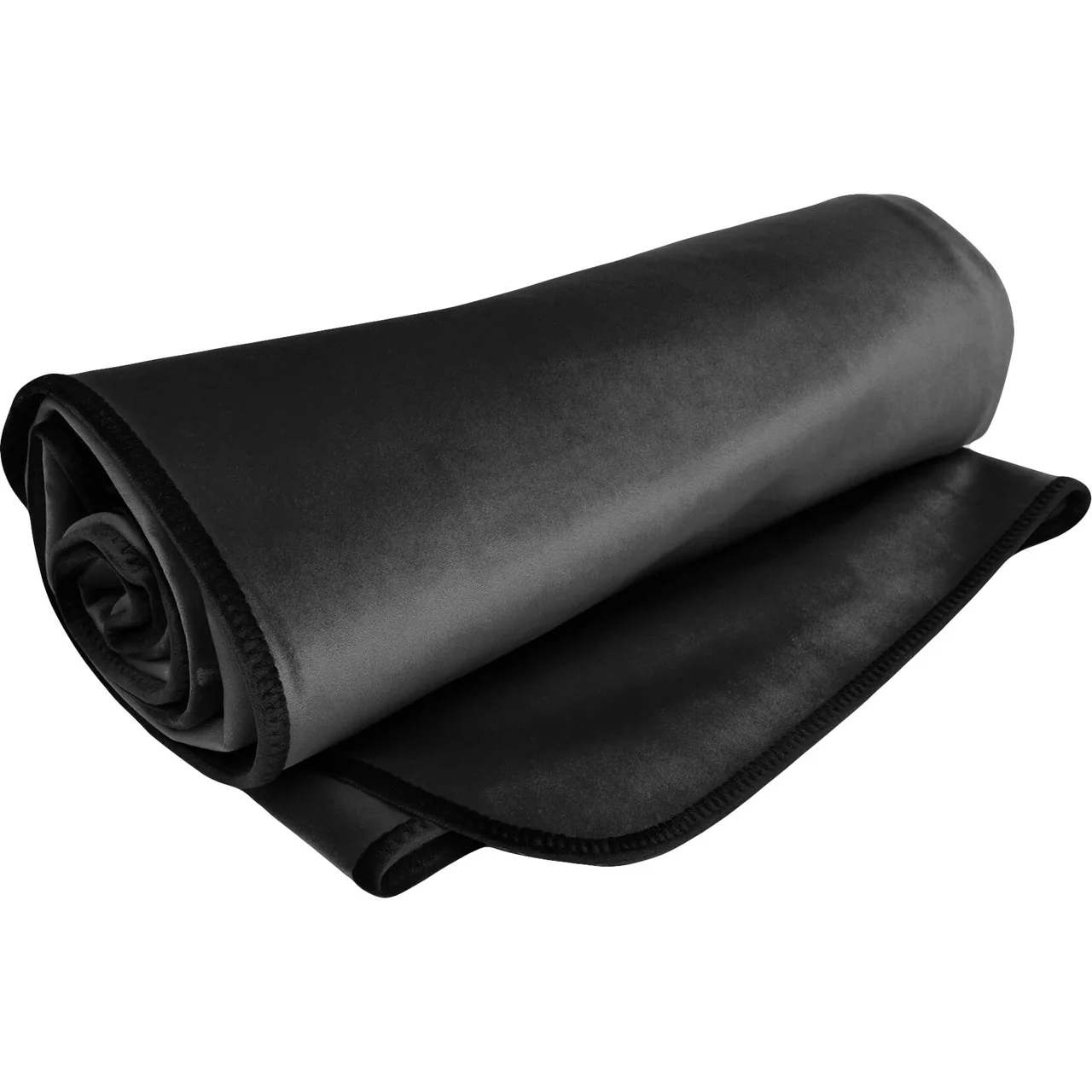 Fascinator Travel Throw Moisture-Proof Sensual Blanket - Microvelvet Black 53" x 36" - Image 4