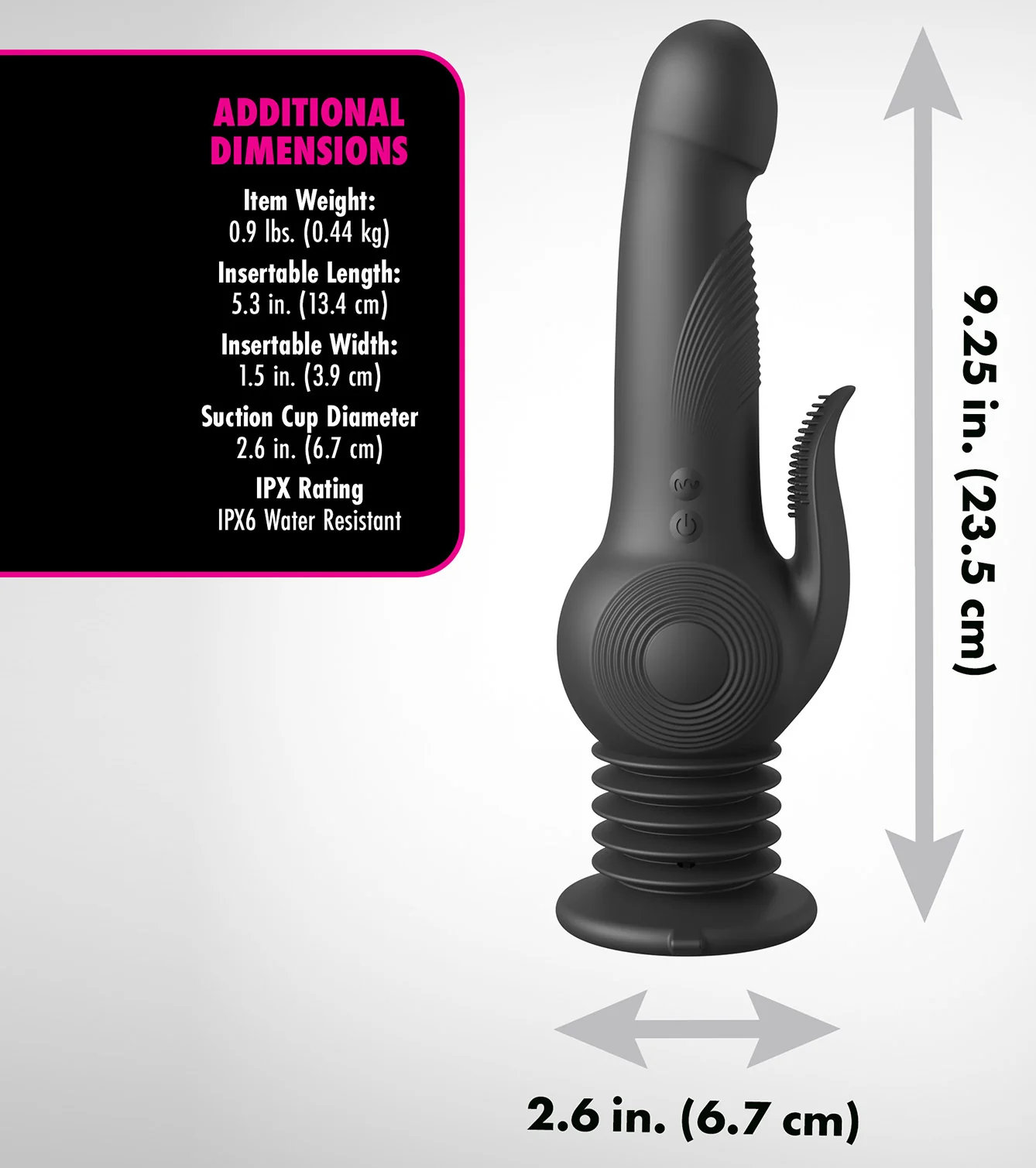Fetish Fantasy Series Pogo Thruster Rechargeable Silicone Dual Stimulation Vibrator - Image 8