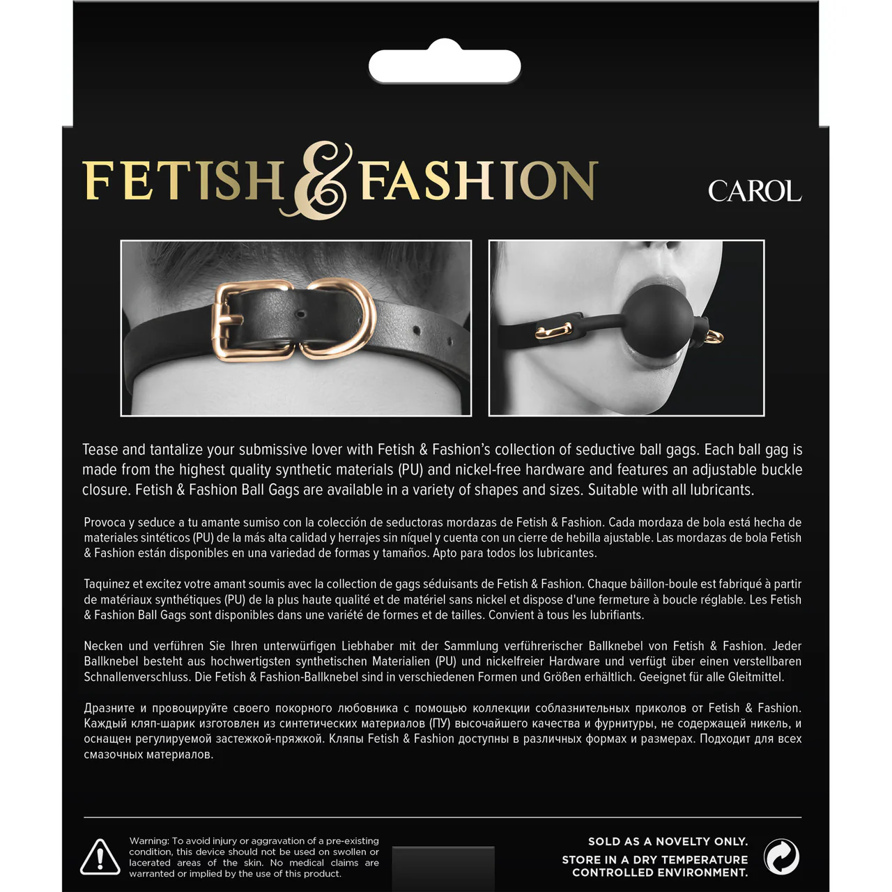 Fetish & Fashion Carol Silicone Ball Gag By NS Novelties - Image 3