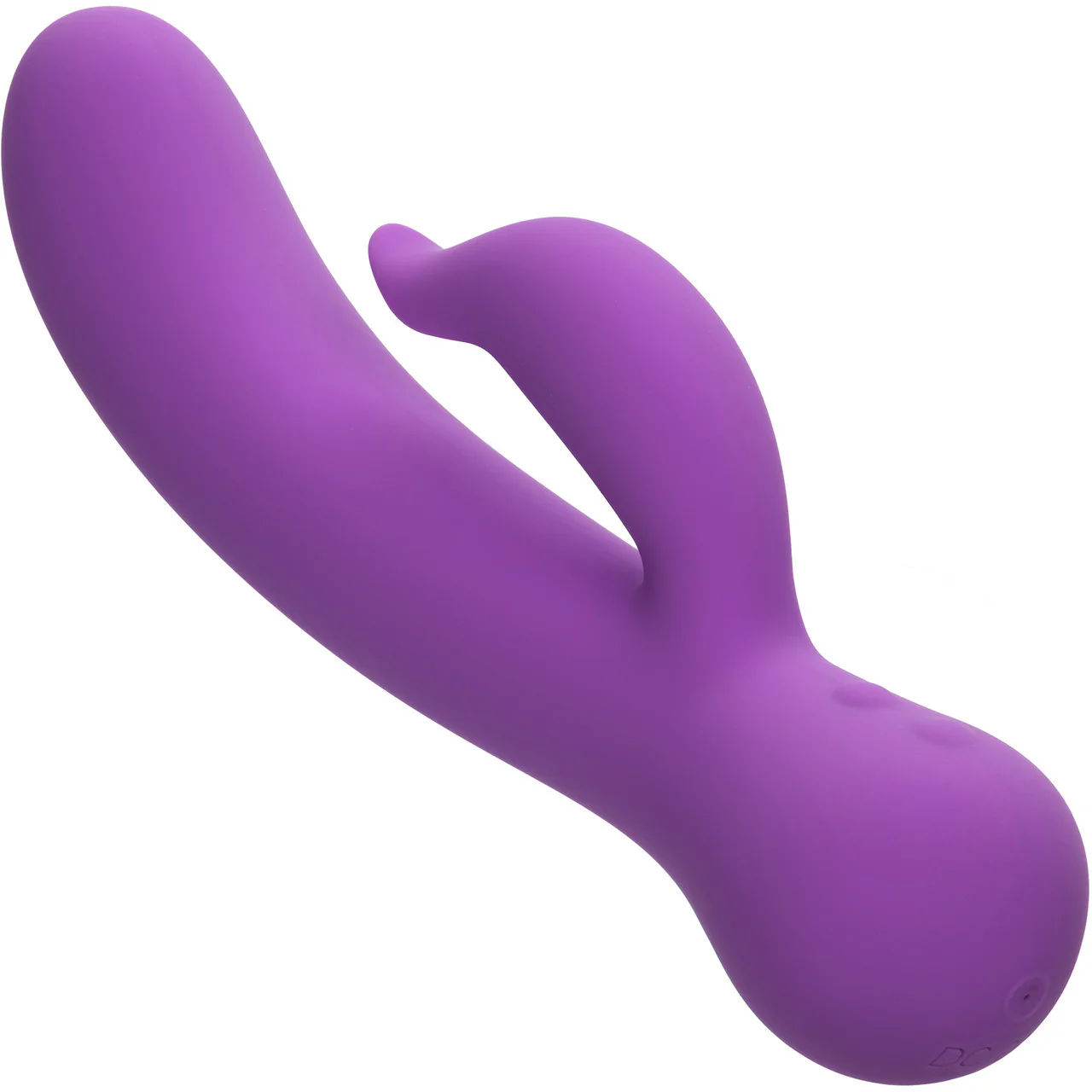 First Time® Rechargeable Pleaser Waterproof Silicone Dual Stimulation Vibrator By CalExotics - Purple - Image 4