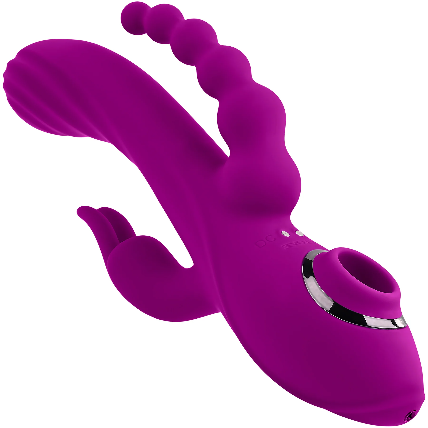 Fourgasm Quadruple Stimulation Rechargeable Silicone Vibrator By Evolved Novelties - Image 3
