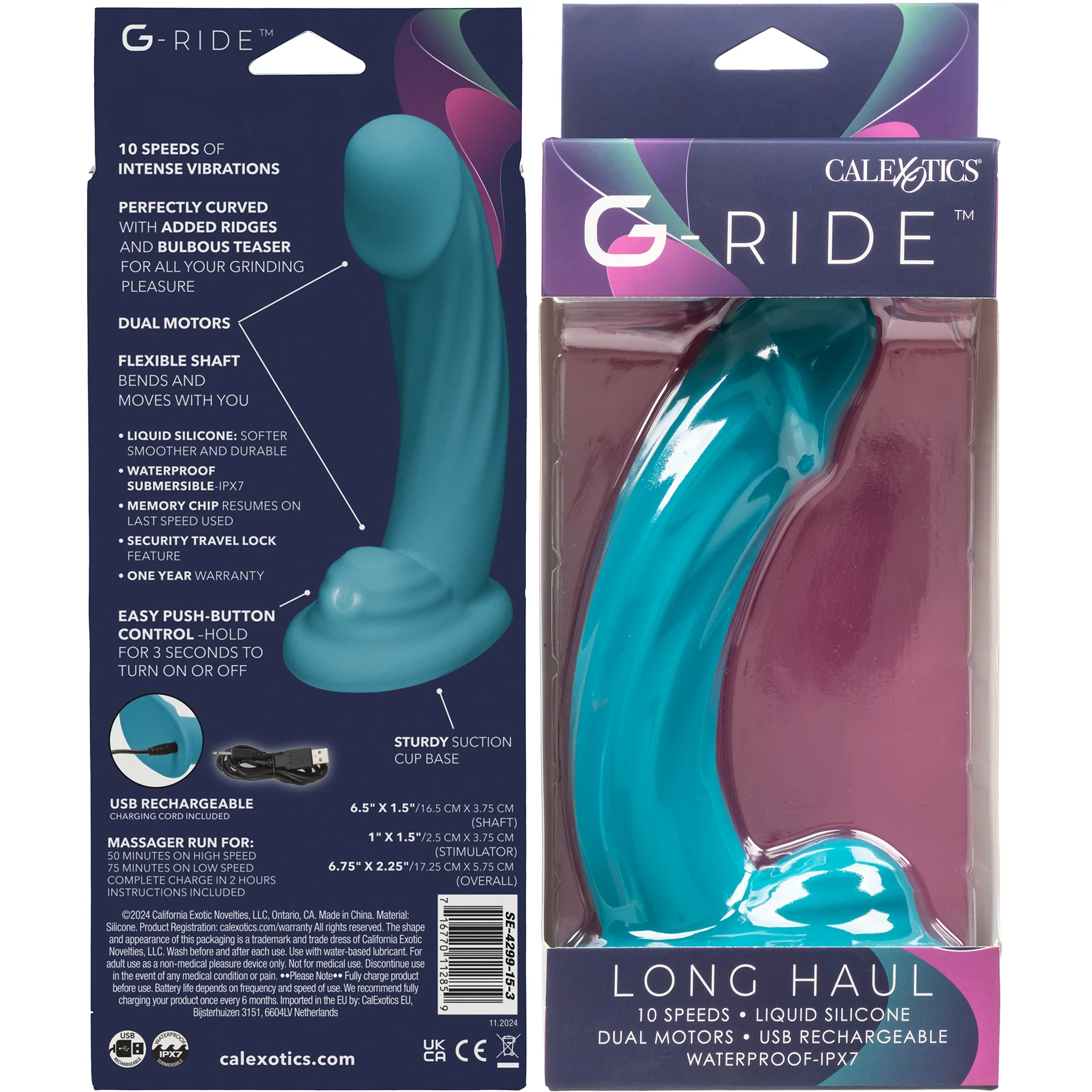 G-Ride™ Long Haul 6.5" Rechargeable Silicone Vibrating Dildo - Image 7