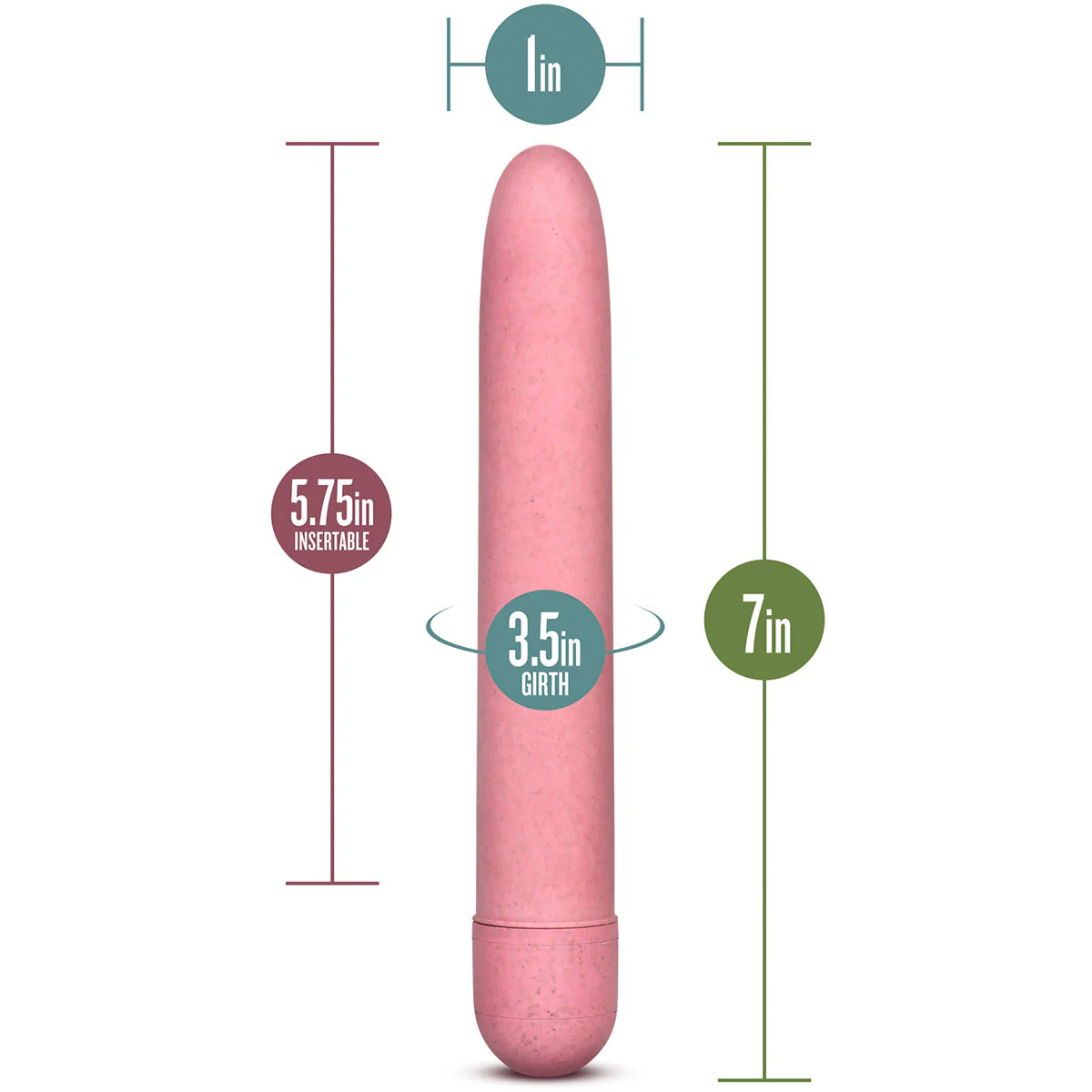 Gaia Eco Biodegradable & Recyclable Vibrator By Blush Novelties - Coral - Image 2