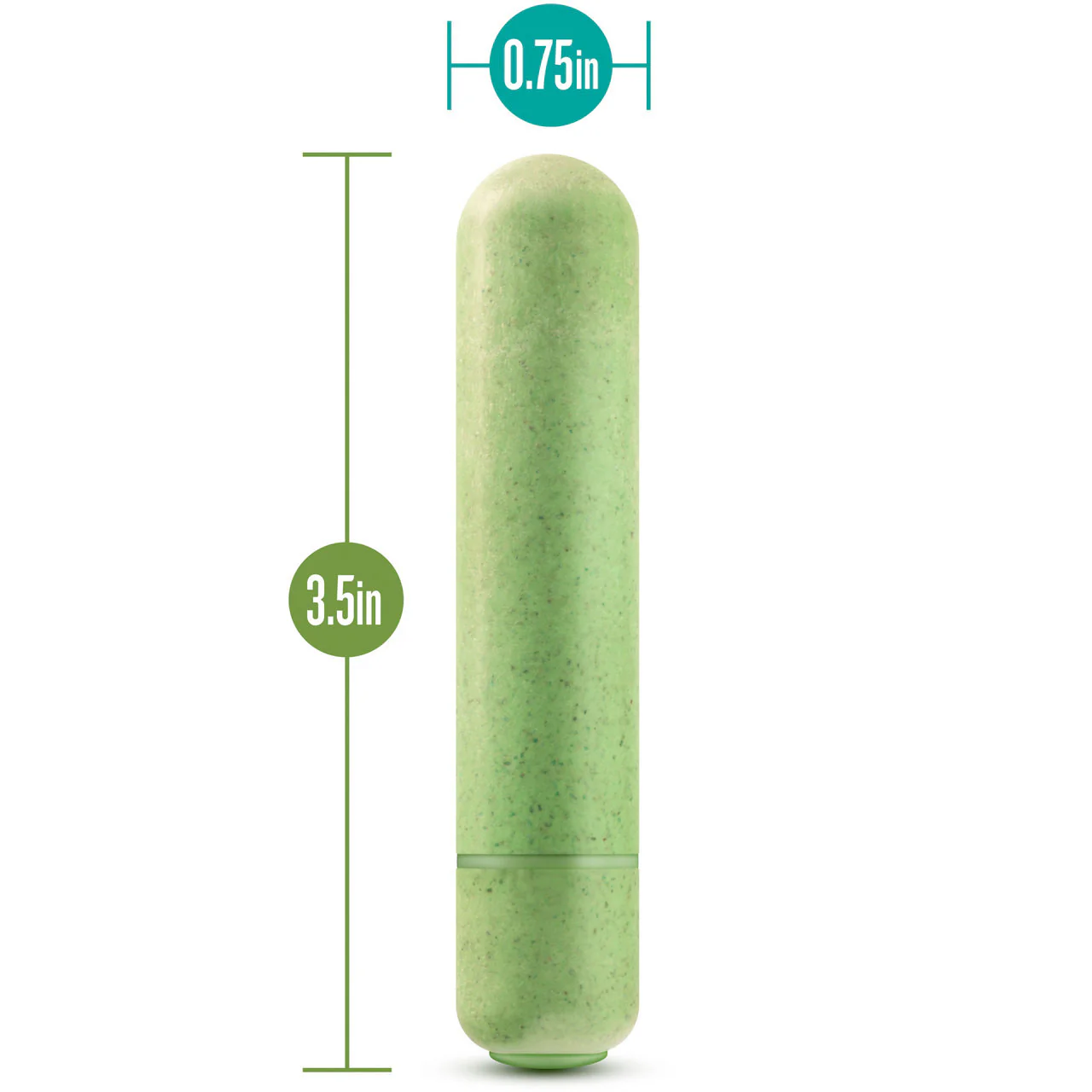 Gaia Eco Bullet Biodegradable & Recyclable Mini Vibrator By Blush Novelties - Green - Image 5