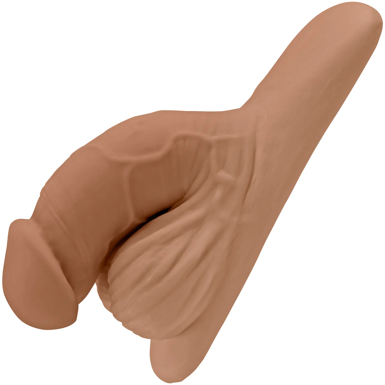 Gender X 4" Squishy Penis Packer - Caramel - Image 3