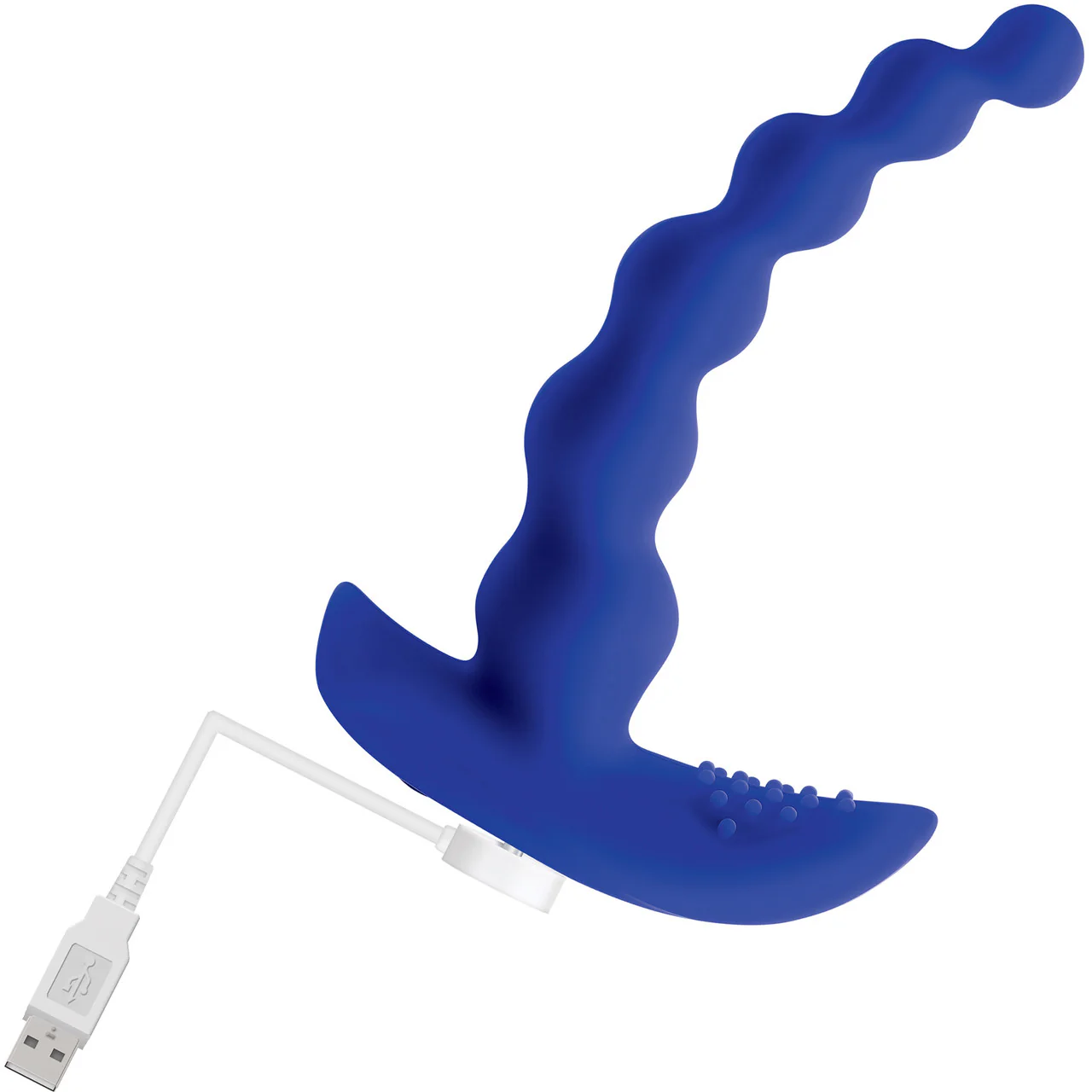 Gender X Beaded Pleasure Rechargeable Waterproof Silicone Vibrating Anal Beads With Remote - Blue - Image 7