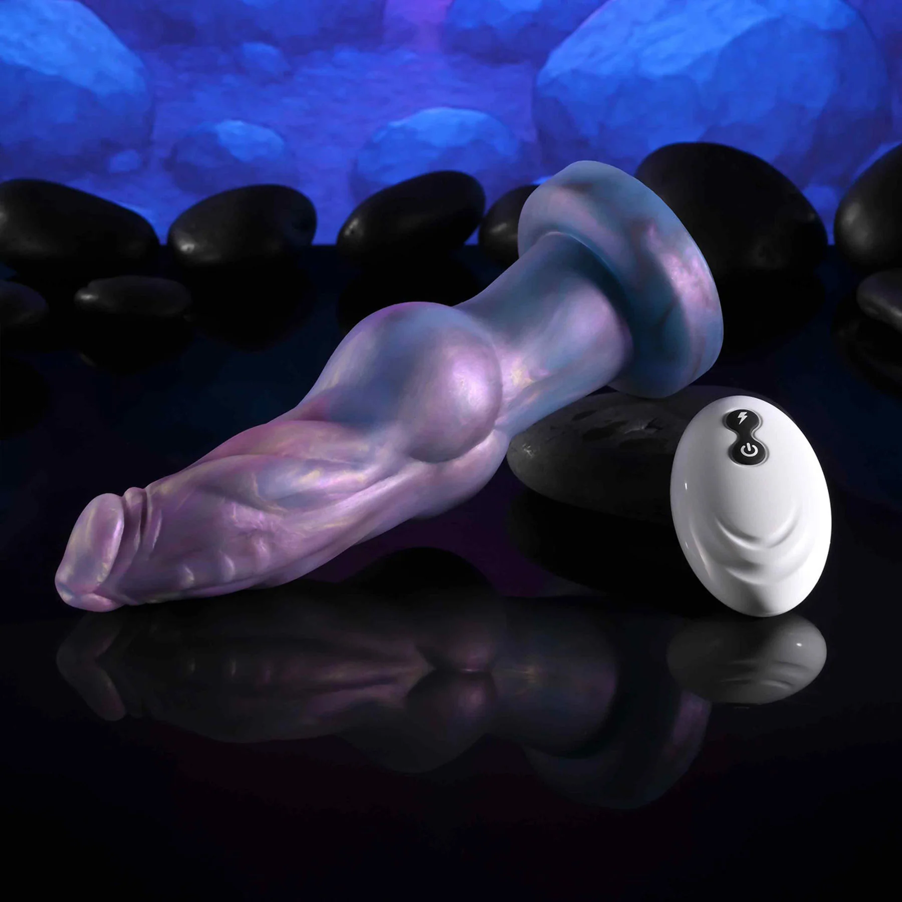 Gender X Imaginary Friend 7.75" Silicone Vibrating Dildo With Remote - Image 12
