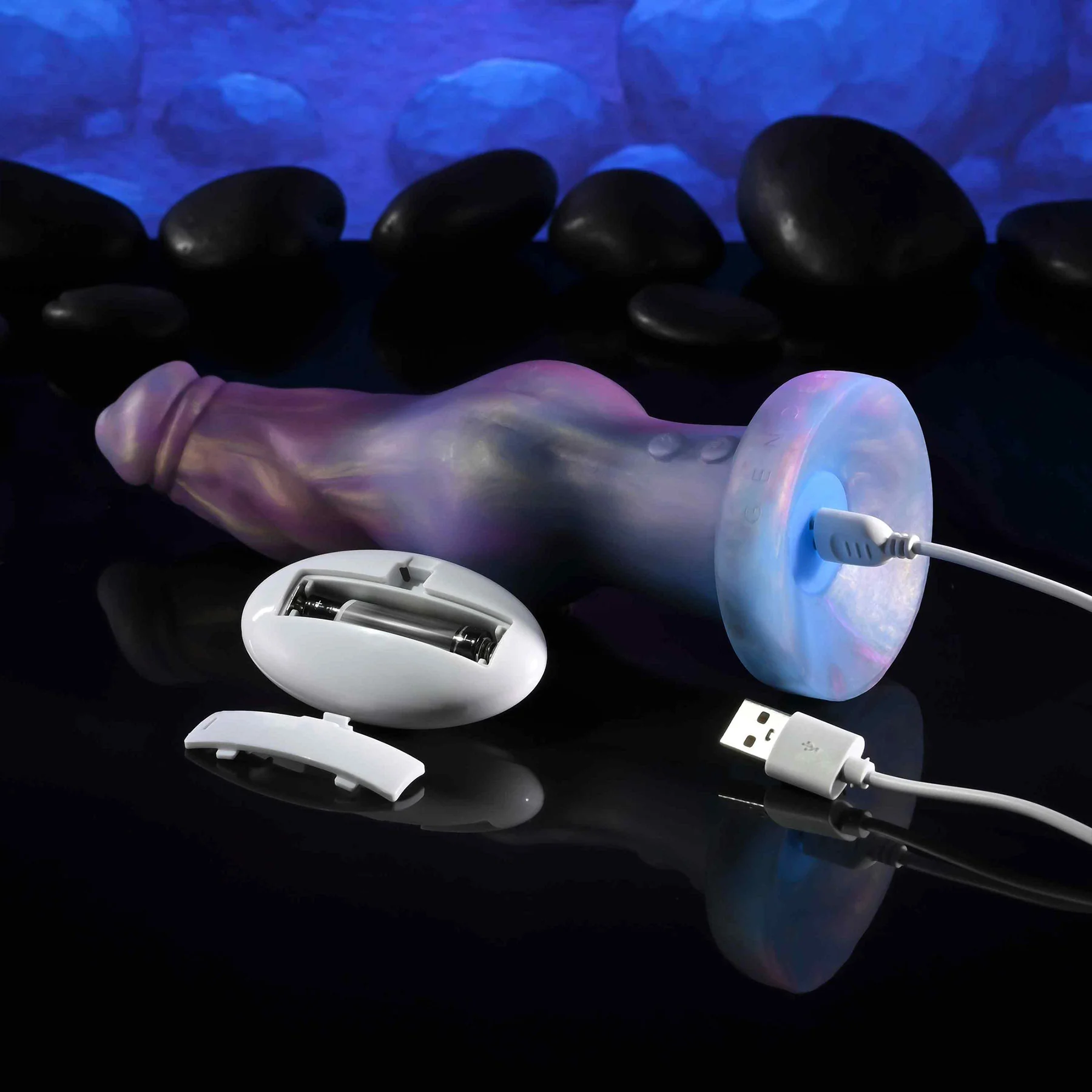 Gender X Imaginary Friend 7.75" Silicone Vibrating Dildo With Remote - Image 14