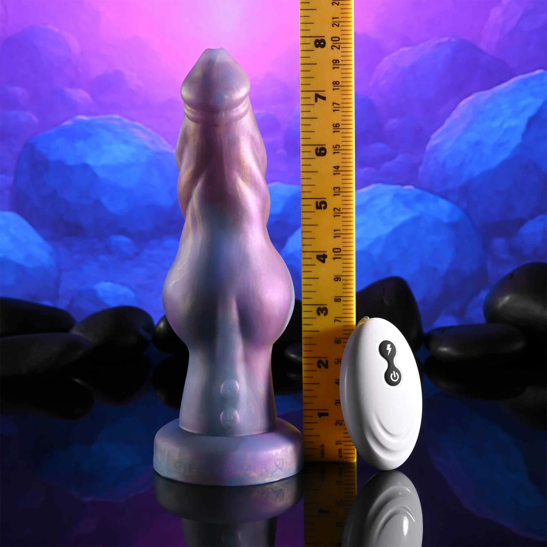 Gender X Imaginary Friend 7.75" Silicone Vibrating Dildo With Remote - Image 16
