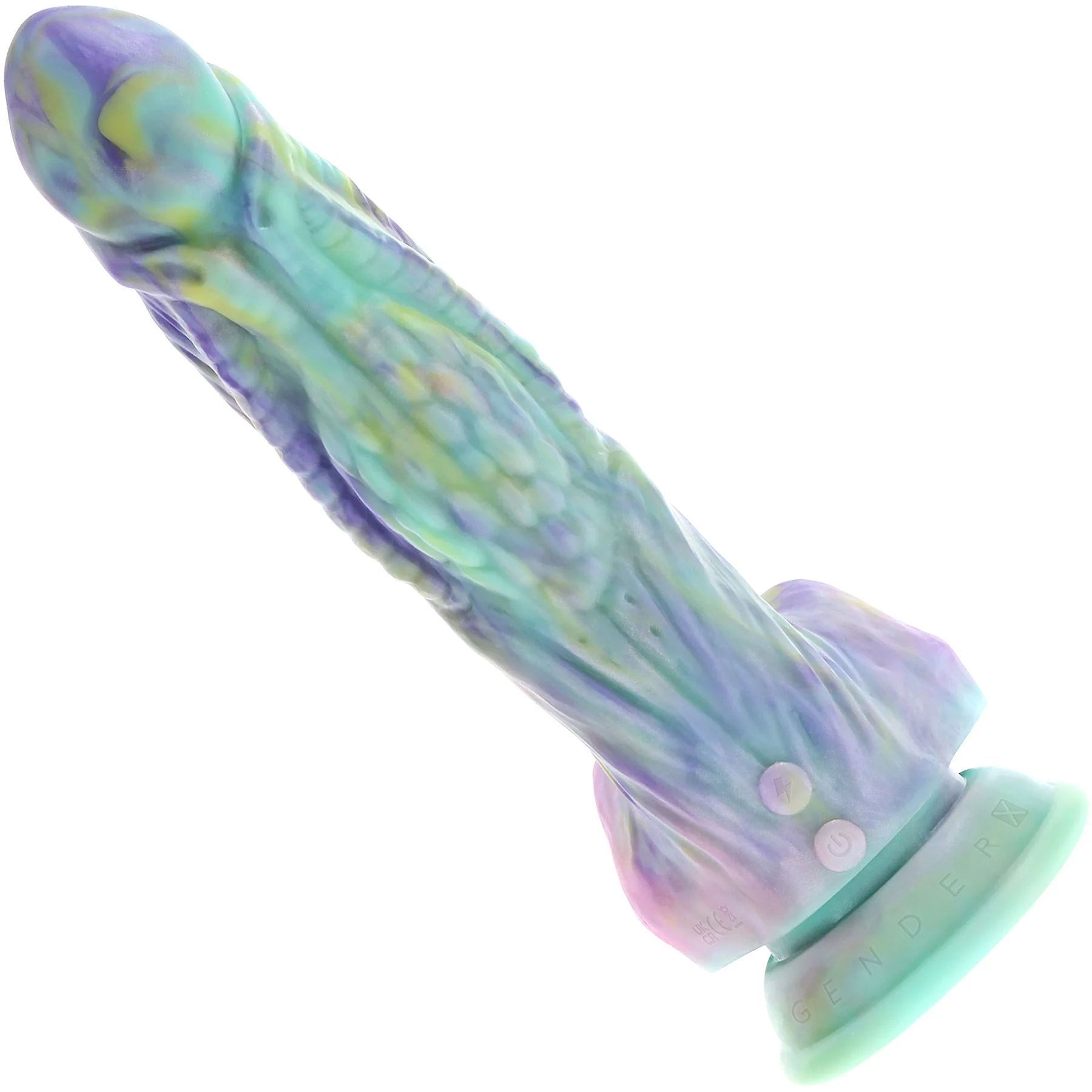 Gender X Monster's Ball 9.25" Silicone Thrusting Vibrating Dildo With Remote - Image 7