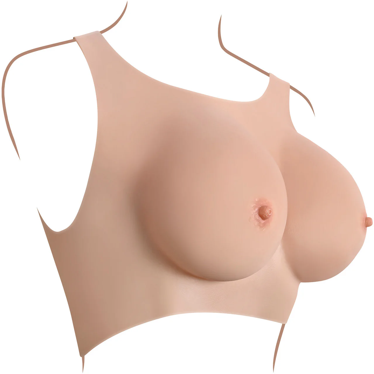 Gender X Undergarments Plate C-Cup Wearable Silicone Breasts - Vanilla - Image 4