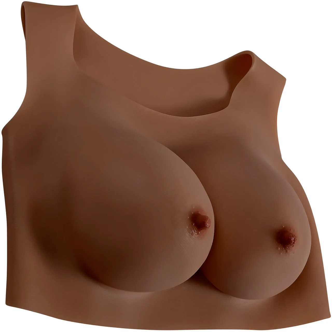Gender X Undergarments Plate D-Cup Wearable Silicone Breasts - Chocolate - Image 3