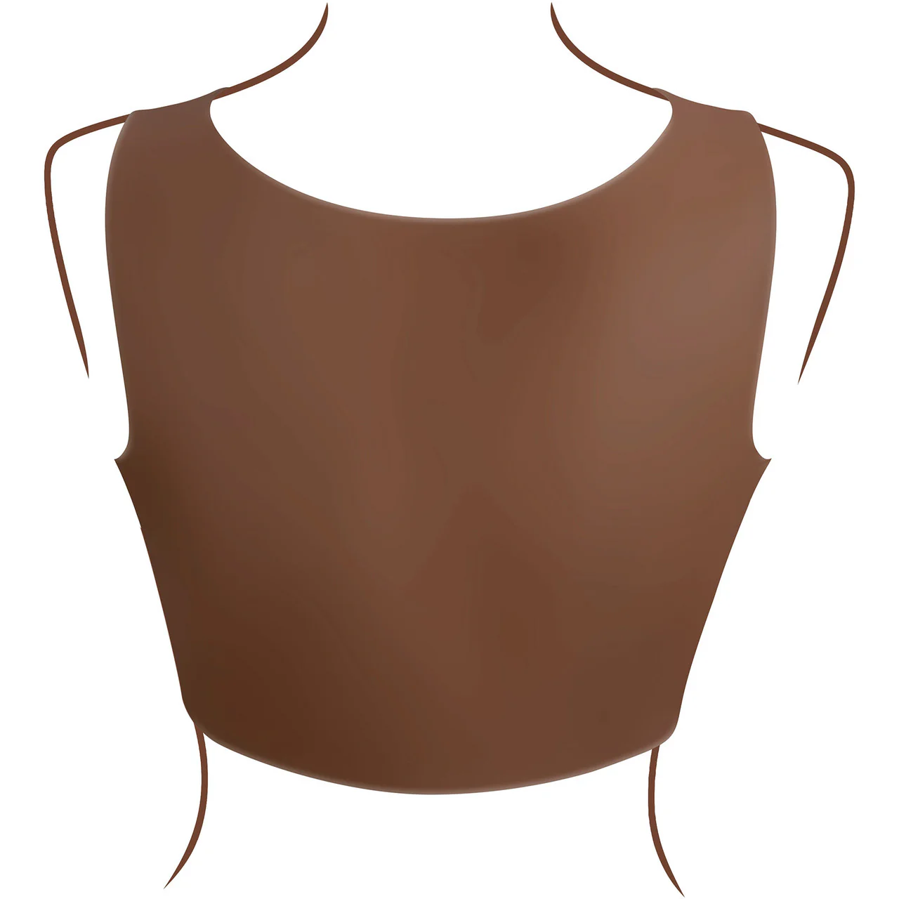 Gender X Undergarments Plate D-Cup Wearable Silicone Breasts - Chocolate - Image 6
