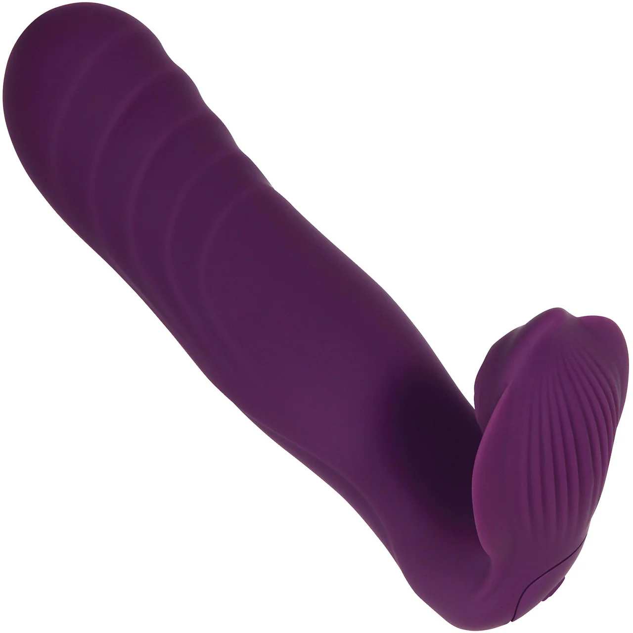 Gender X Velvet Hammer Rechargeable Silicone Wearable Dual Stimulation Vibrator With Remote - Purple - Image 2