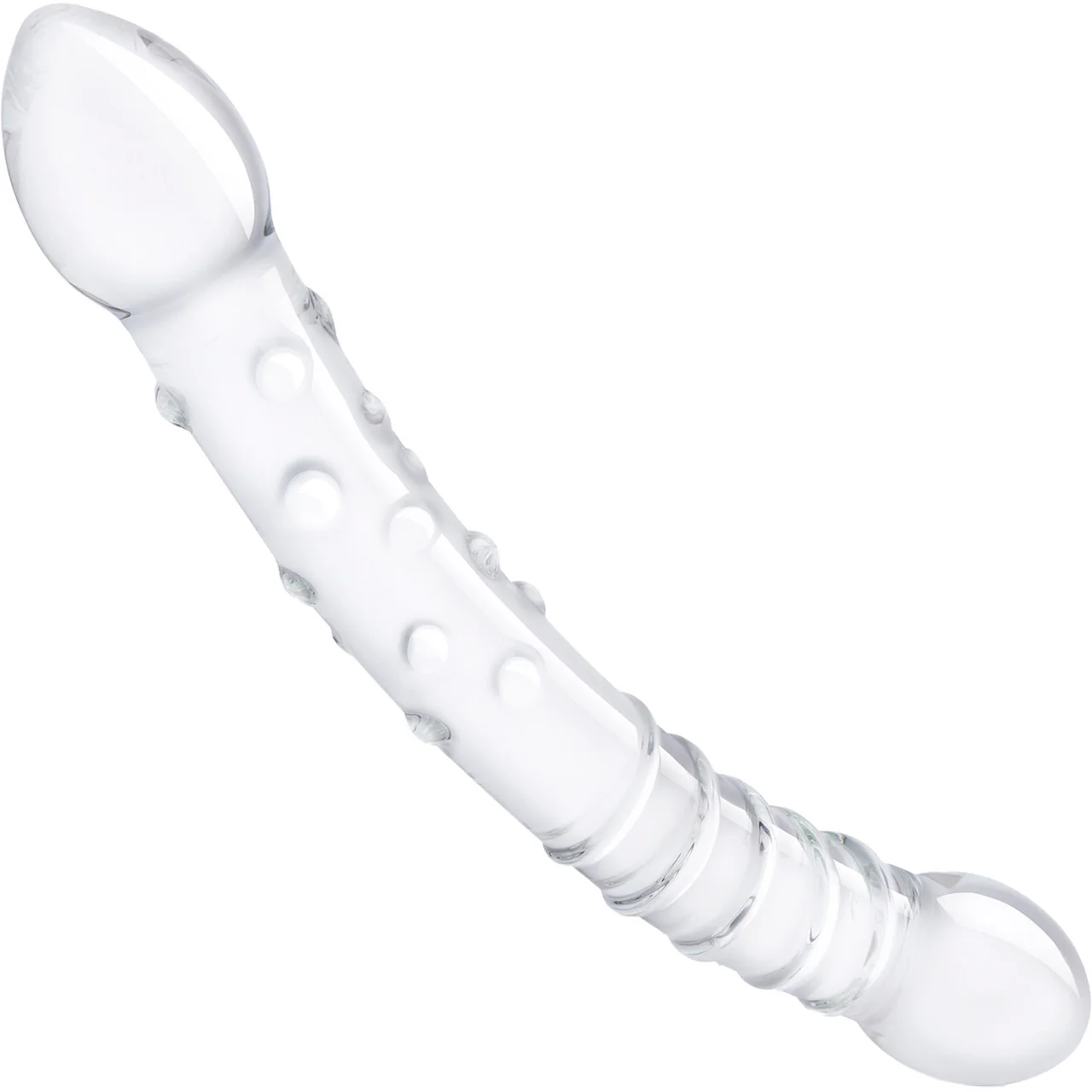 Gläs 12" Girthy Double Trouble Double Sided Glass Dildo - Clear - Image 3