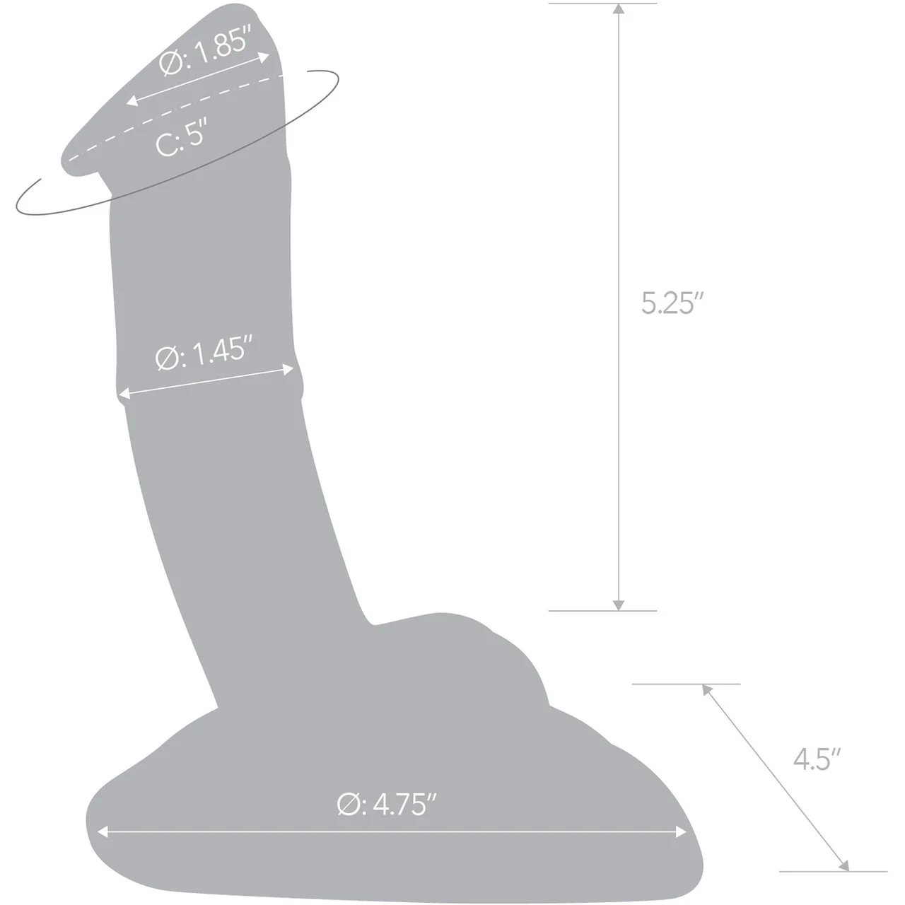 Gläs 7.5" Rideable Standing Glass Cock Dildo With Stability Base & Balls - Clear - Image 6