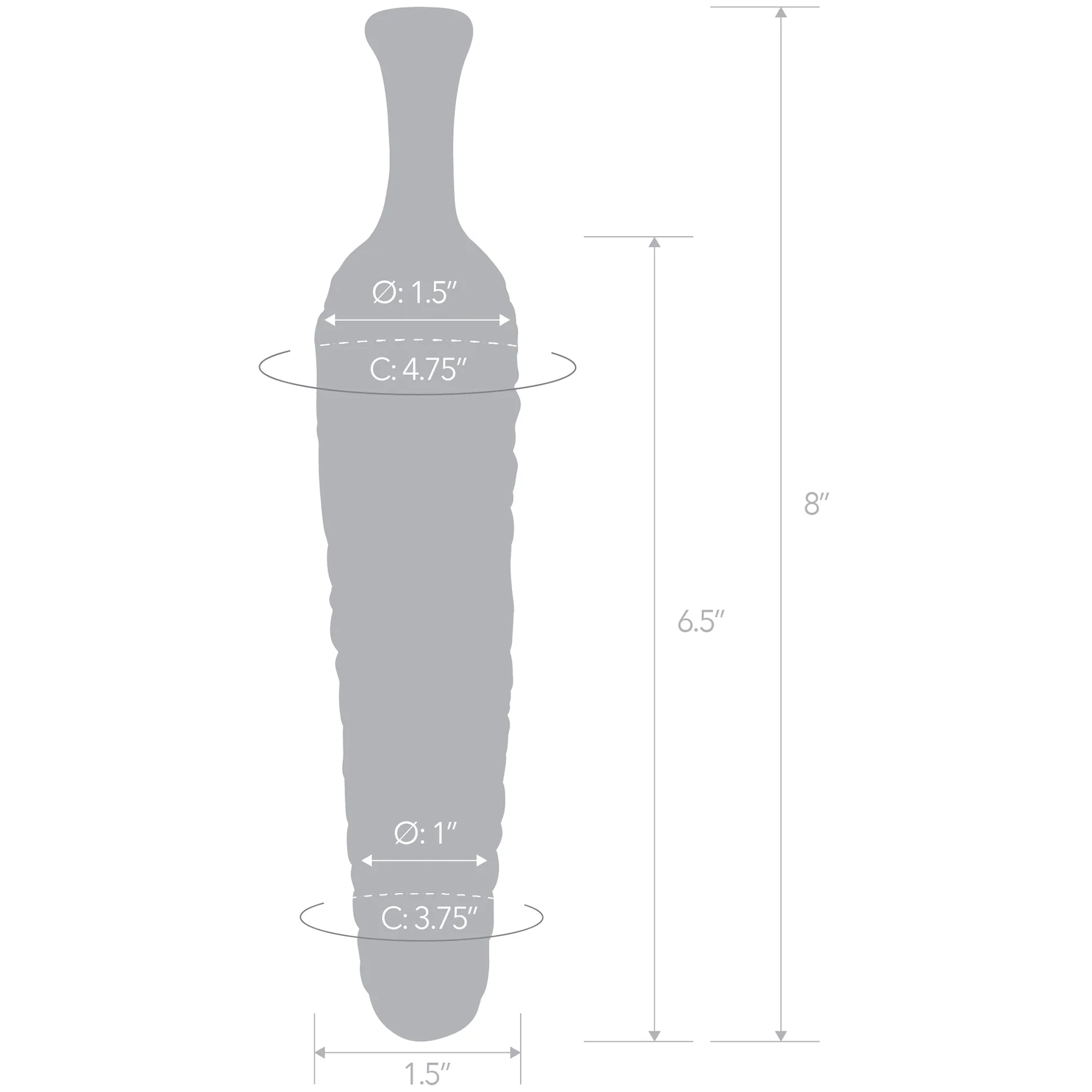 Gläs Cornstar 8" Glass Dildo - Image 5