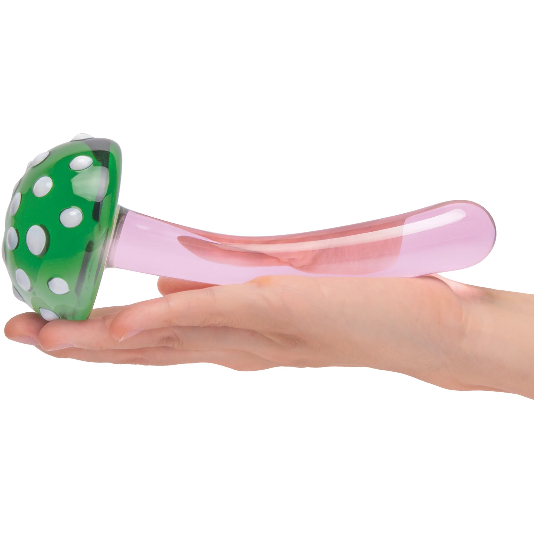 Gläs Magic Mushroom Dildo 7.5" Glass Dildo - Image 4