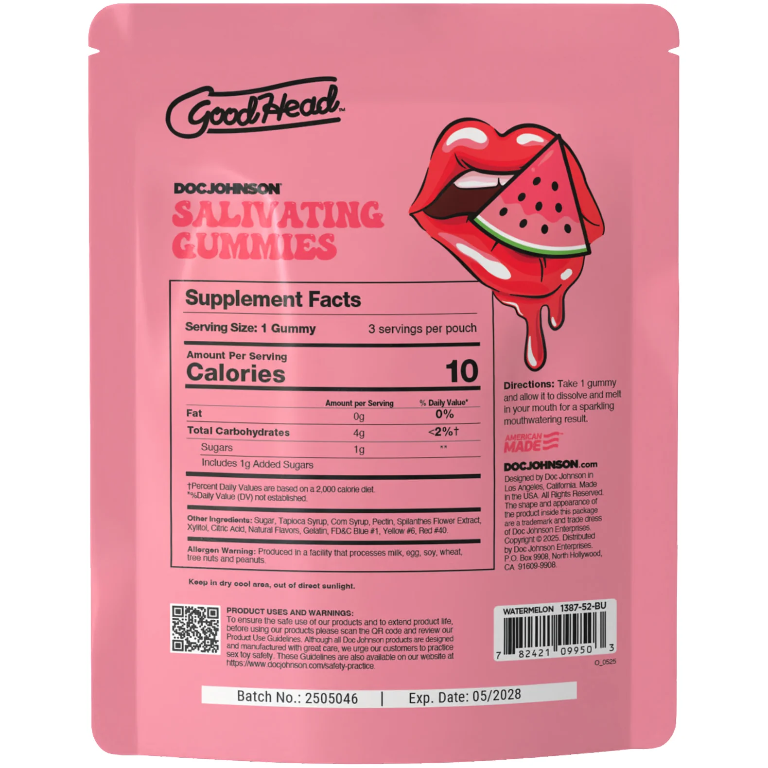 GoodHead Salivating Gummies 3 Piece Pouch By Doc Johnson - Image 4