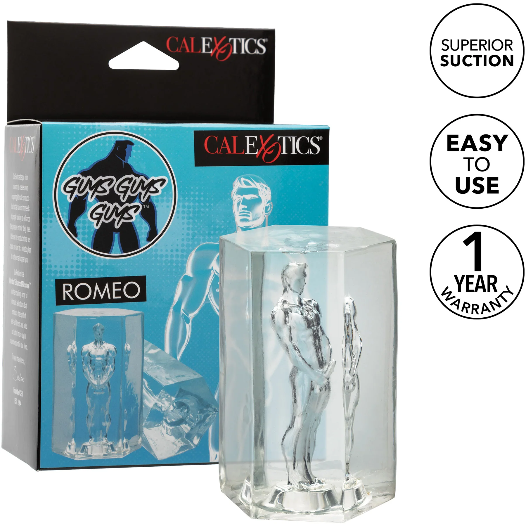 Guys Guys Guys Romeo Clear Penis Stroker By CalExotics - Image 8