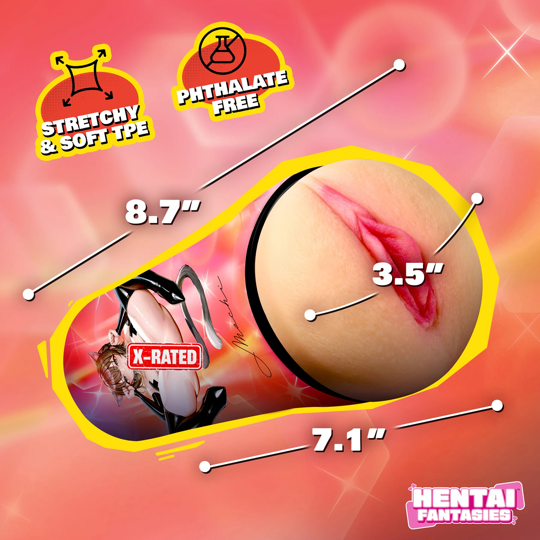 Hentai Fantasies Mochi The Cat Girl Pussy - Penis Stroker - Image 6