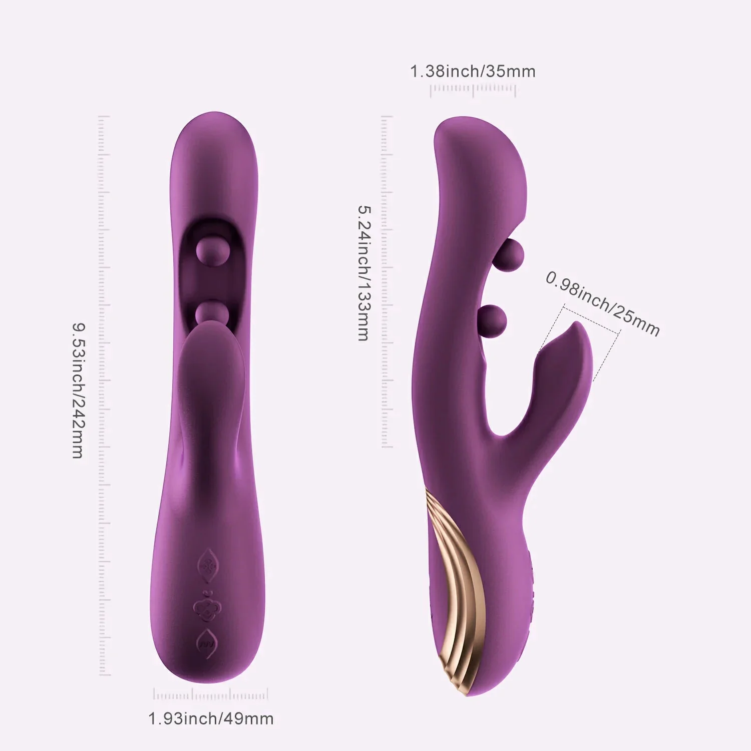 Honey Play Box GEM Pressure Sensing App Enabled Twin Balls Rabbit Vibrator - Image 17
