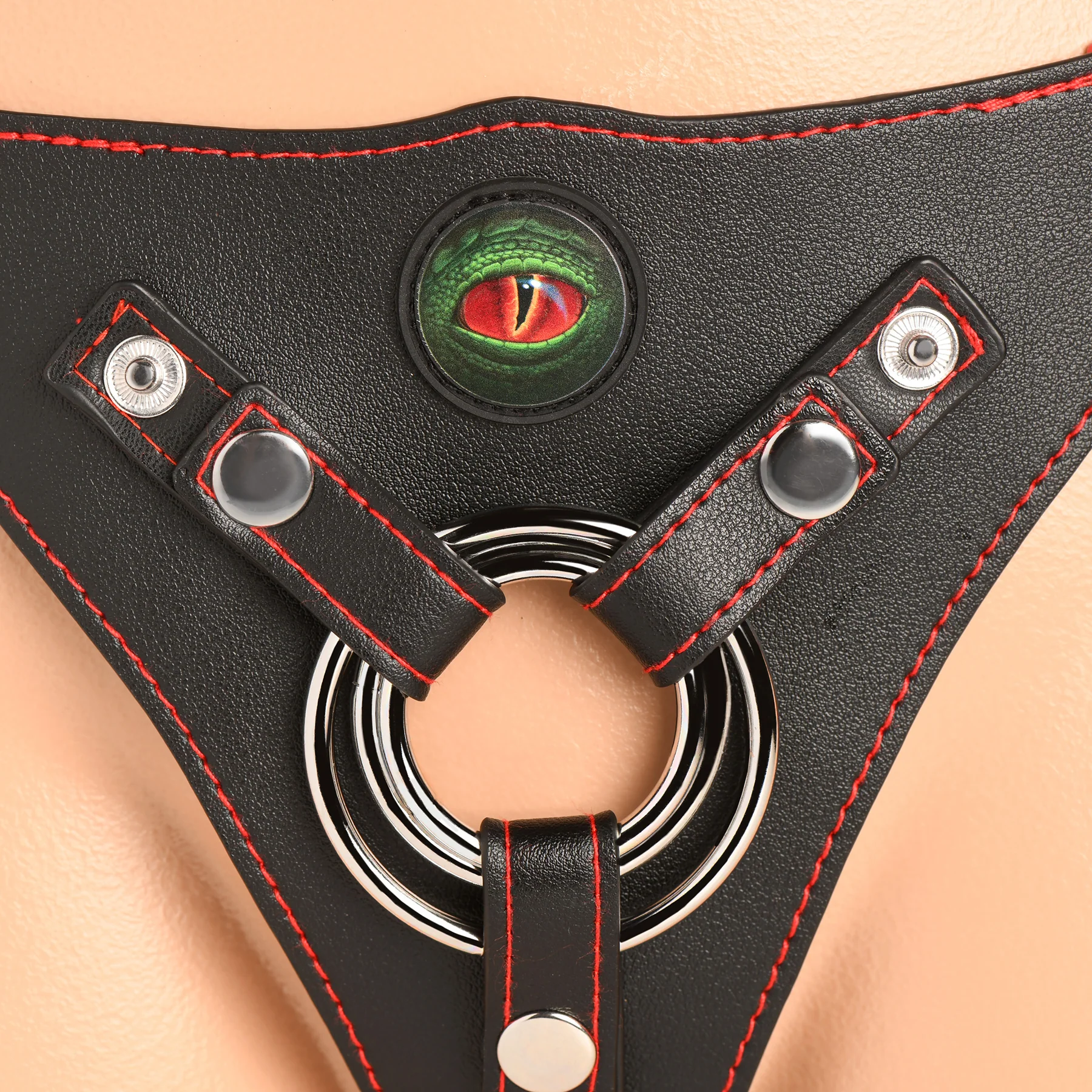 Horny Devil Strap-On Harness By Creature Cocks - Red & Black - Image 3