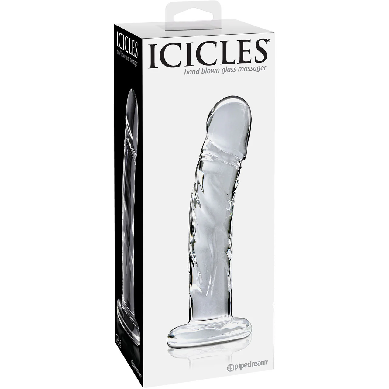 Icicles No. 62 Clear Glass Realistic G-Spot Dildo - Image 4