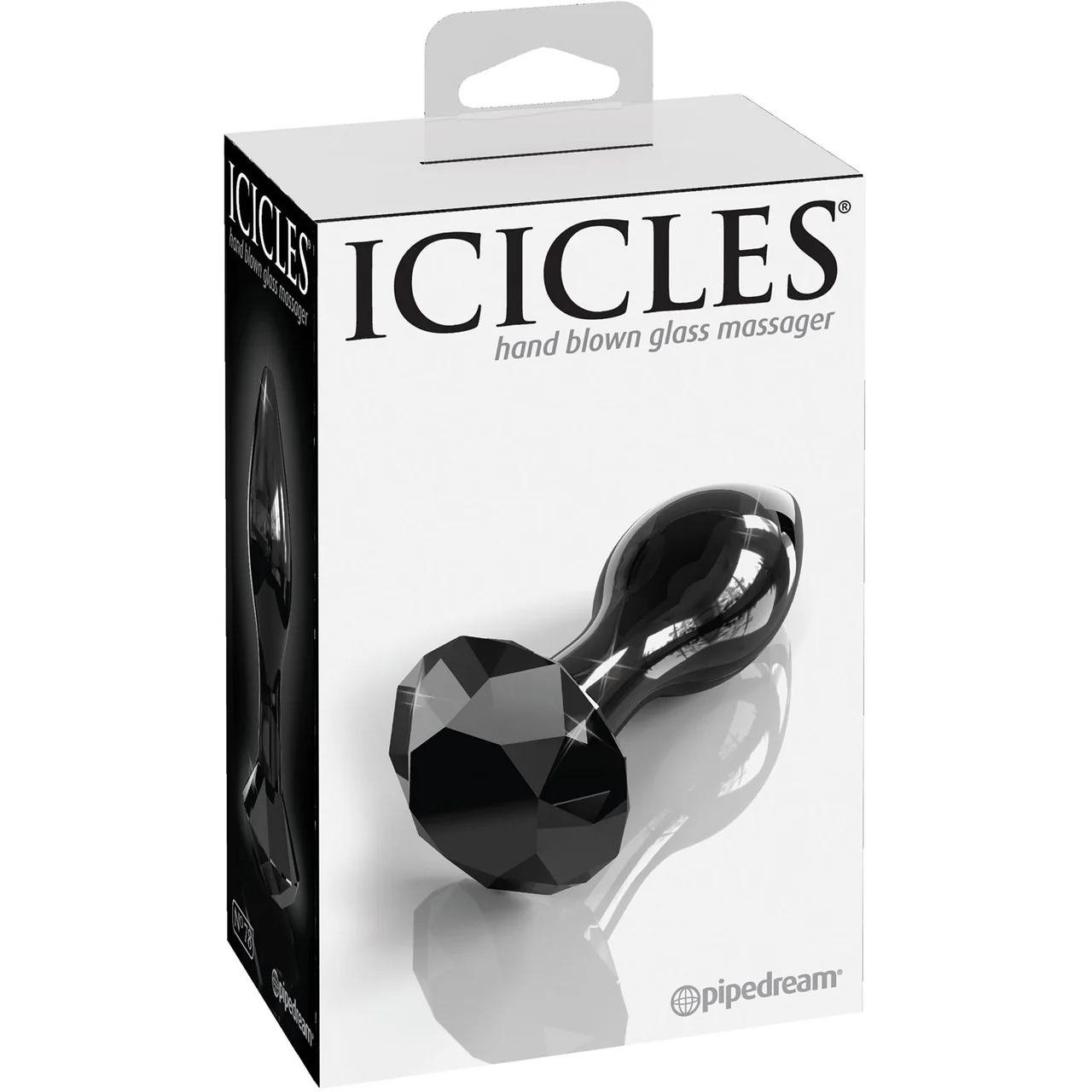 Icicles No. 78 Black Glass Anal Plug With Faceted Base - Image 5