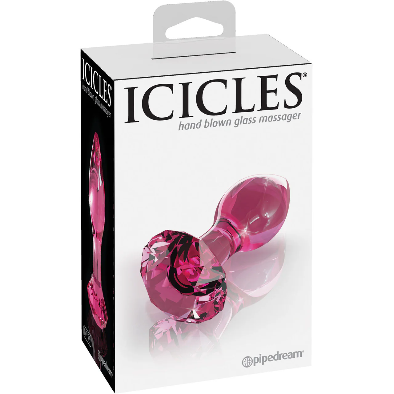 Icicles No. 79 Pink Glass Anal Plug With Faceted Base - Image 5