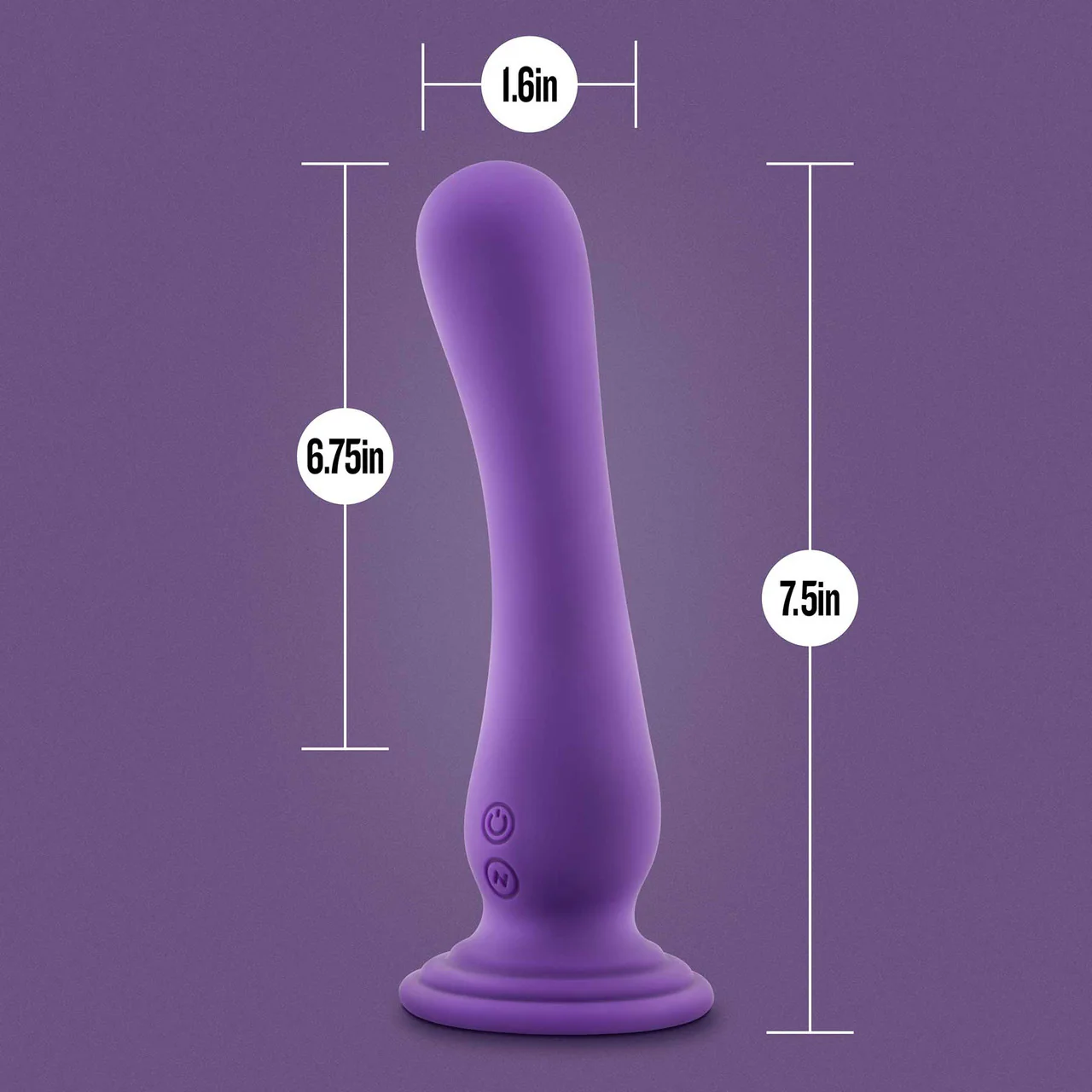 Impressions Ibiza Rechargeable Waterproof Silicone Suction Cup Vibrator By Blush - Plum - Image 11