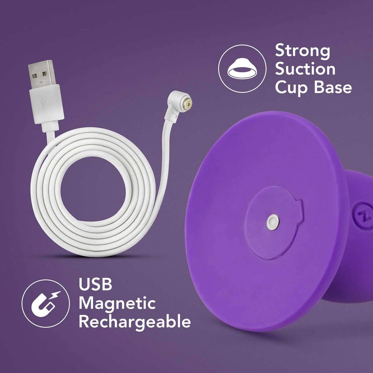 Impressions Ibiza Rechargeable Waterproof Silicone Suction Cup Vibrator By Blush - Plum - Image 7
