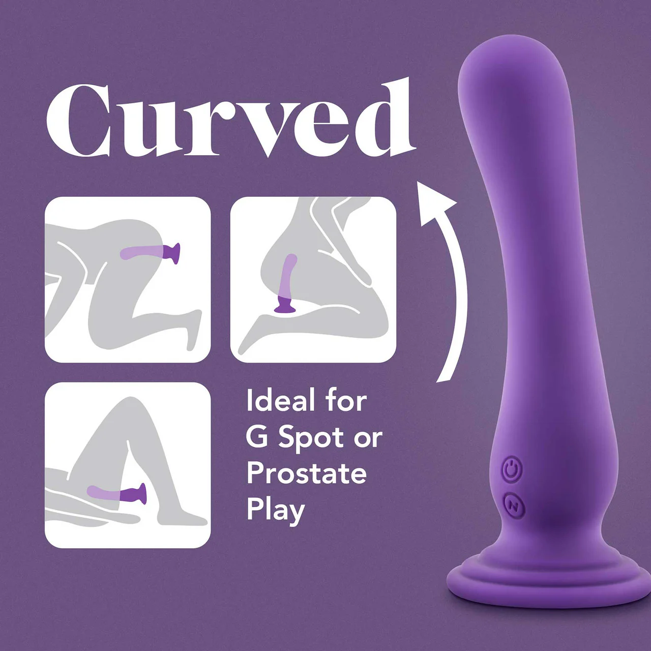 Impressions Ibiza Rechargeable Waterproof Silicone Suction Cup Vibrator By Blush - Plum - Image 9