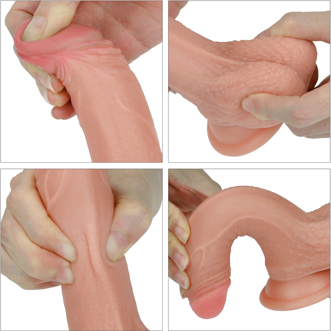 Imrik Small 5" Realistic Dual Density Platinum Silicone Dildo With Suction Cup & Balls By Pleasure Engine - Image 5