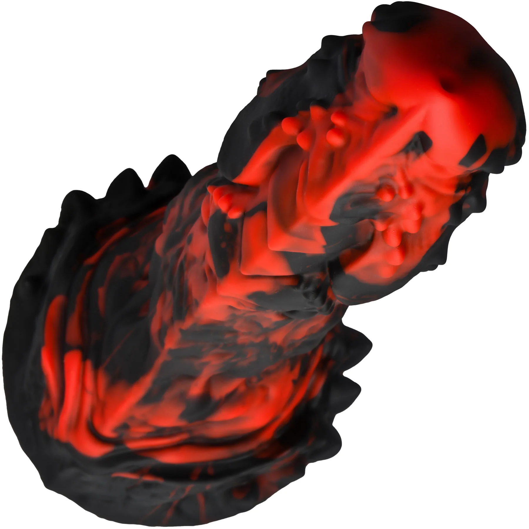 Inferno Cock 7.8" Vibrating Silicone Suction Cup Dildo With Remote By Creature Cocks - Image 9
