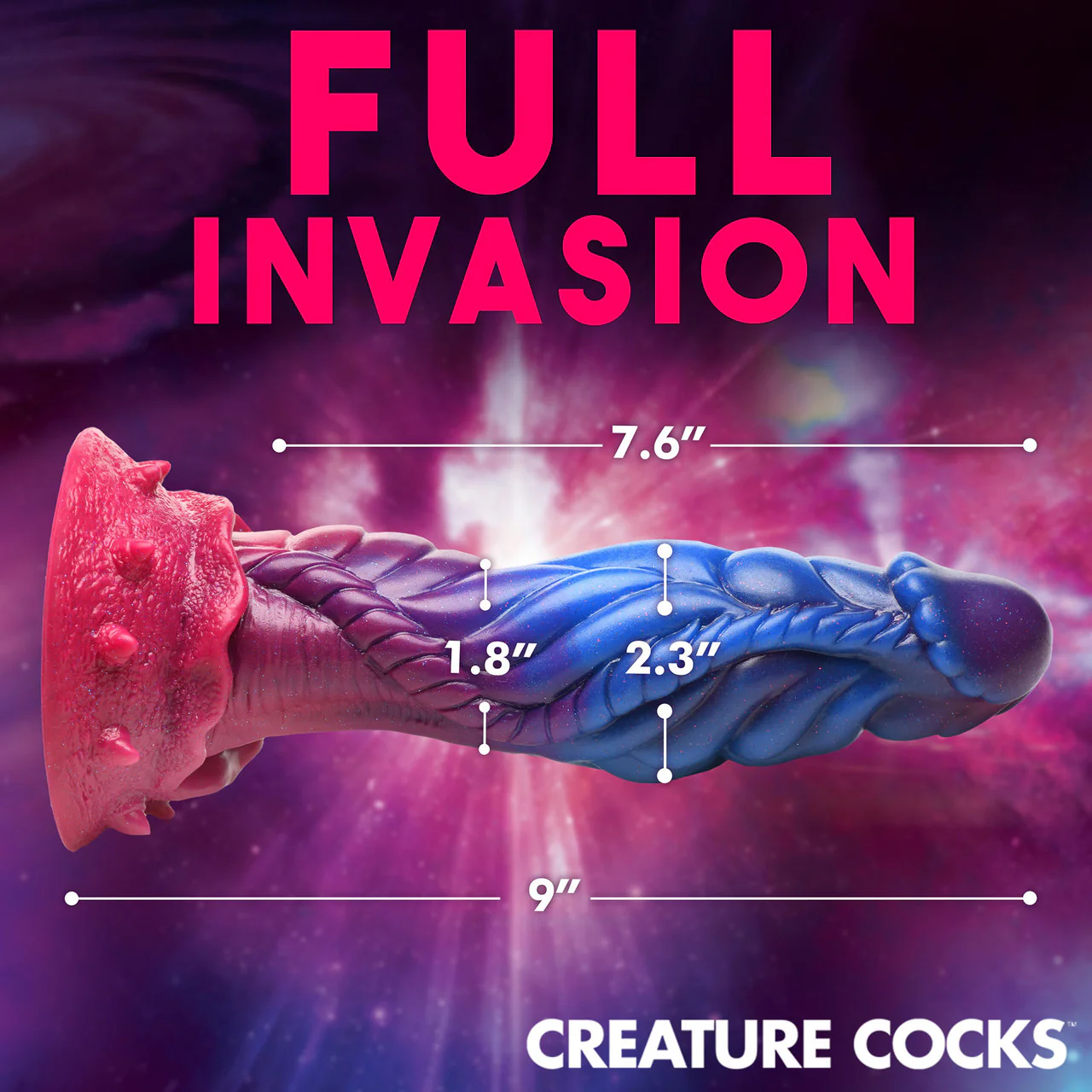 Intruder Alien 9" Silicone Suction Cup Dildo By Creature Cocks - Image 10