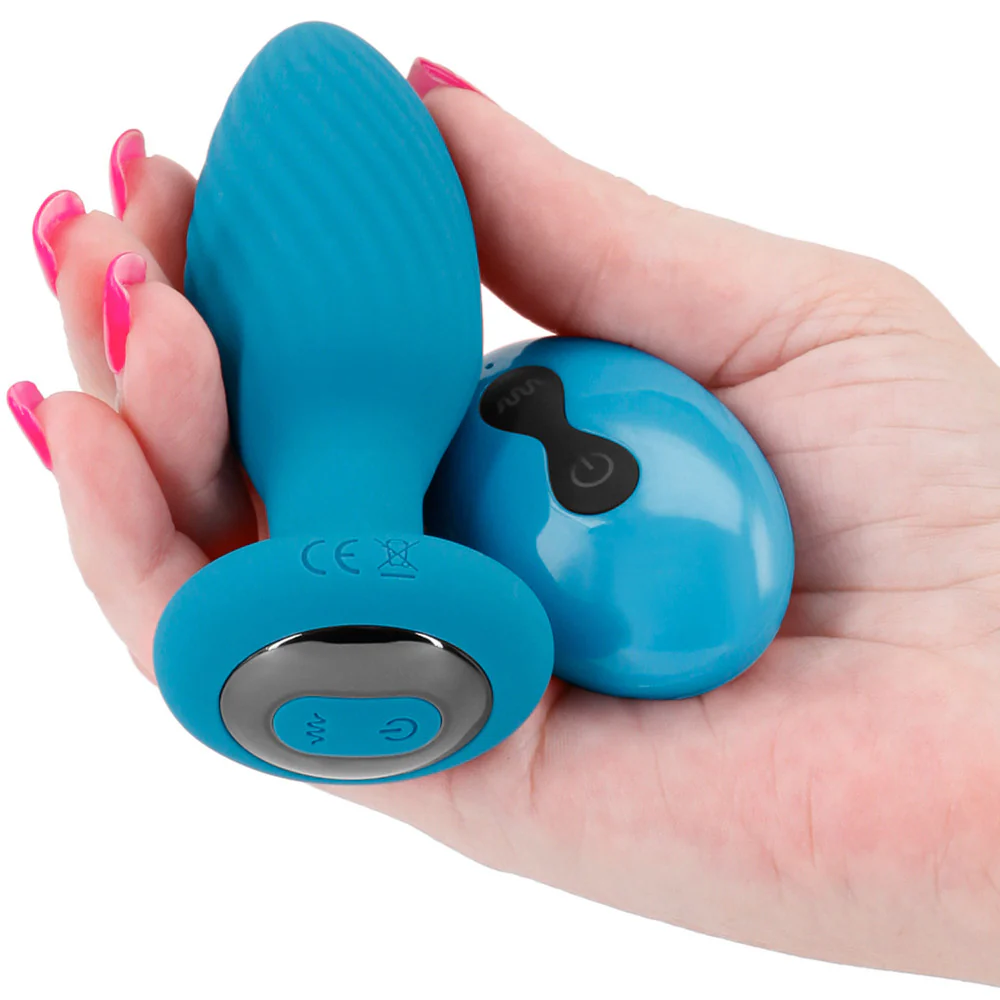 Inya Alpine Rechargeable Silicone Anal Plug With Remote - Teal - Image 2