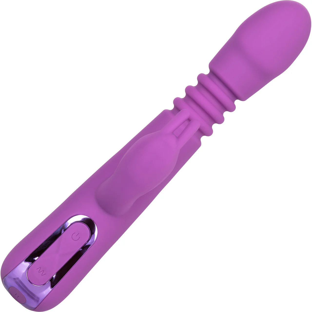 Jack Rabbit Elite Thrusting Rabbit Silicone Rechargeable Dual Stimulation Vibrator By CalExotics - Image 4