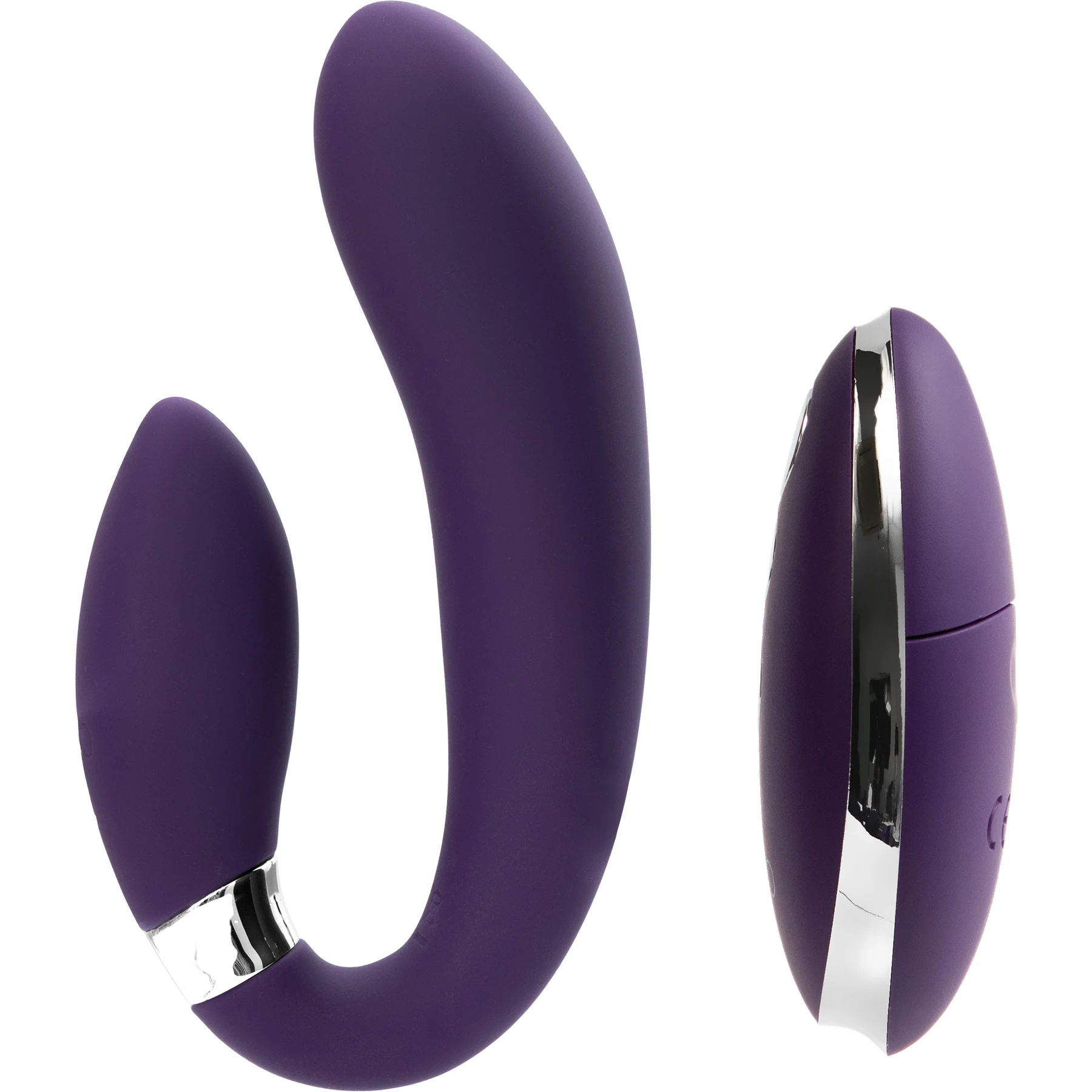 Jeni C-Shaped Silicone Dual Stimulation Vibrator With Remote By VeDO - Image 4