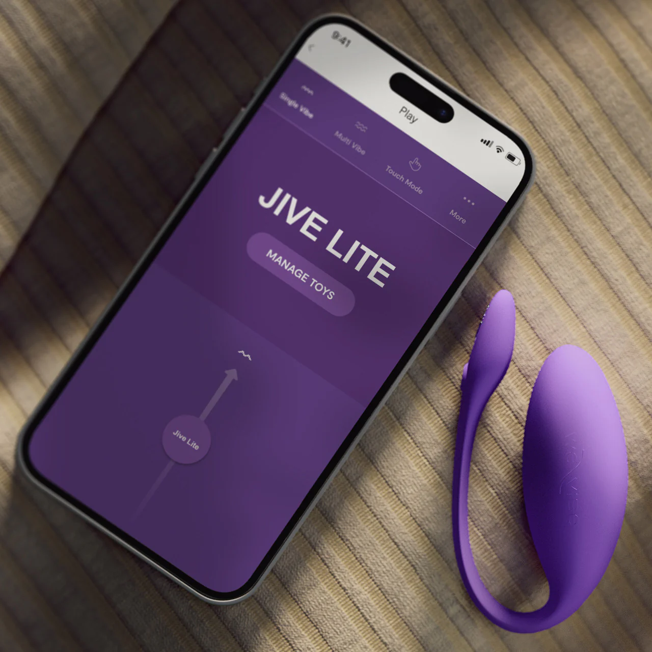Jive Lite By We-Vibe Rechargeable Silicone App Controlled Wearable G-Spot Vibrator - Purple - Image 17