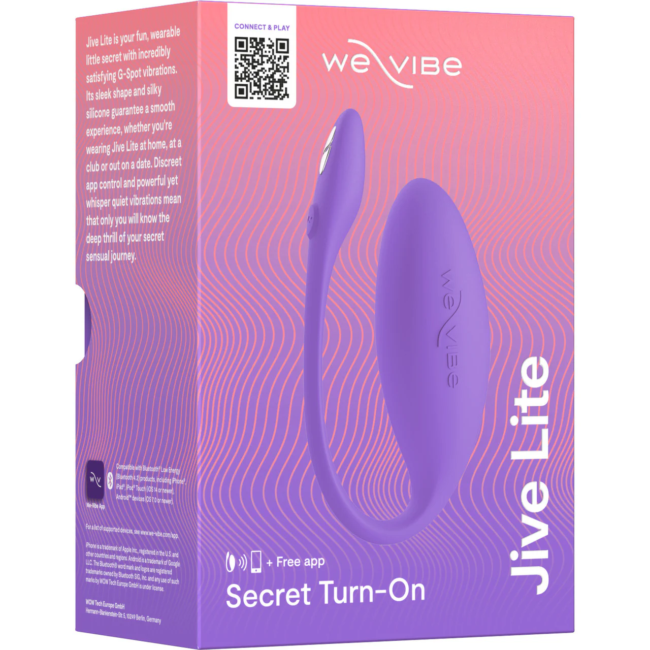Jive Lite By We-Vibe Rechargeable Silicone App Controlled Wearable G-Spot Vibrator - Purple - Image 24