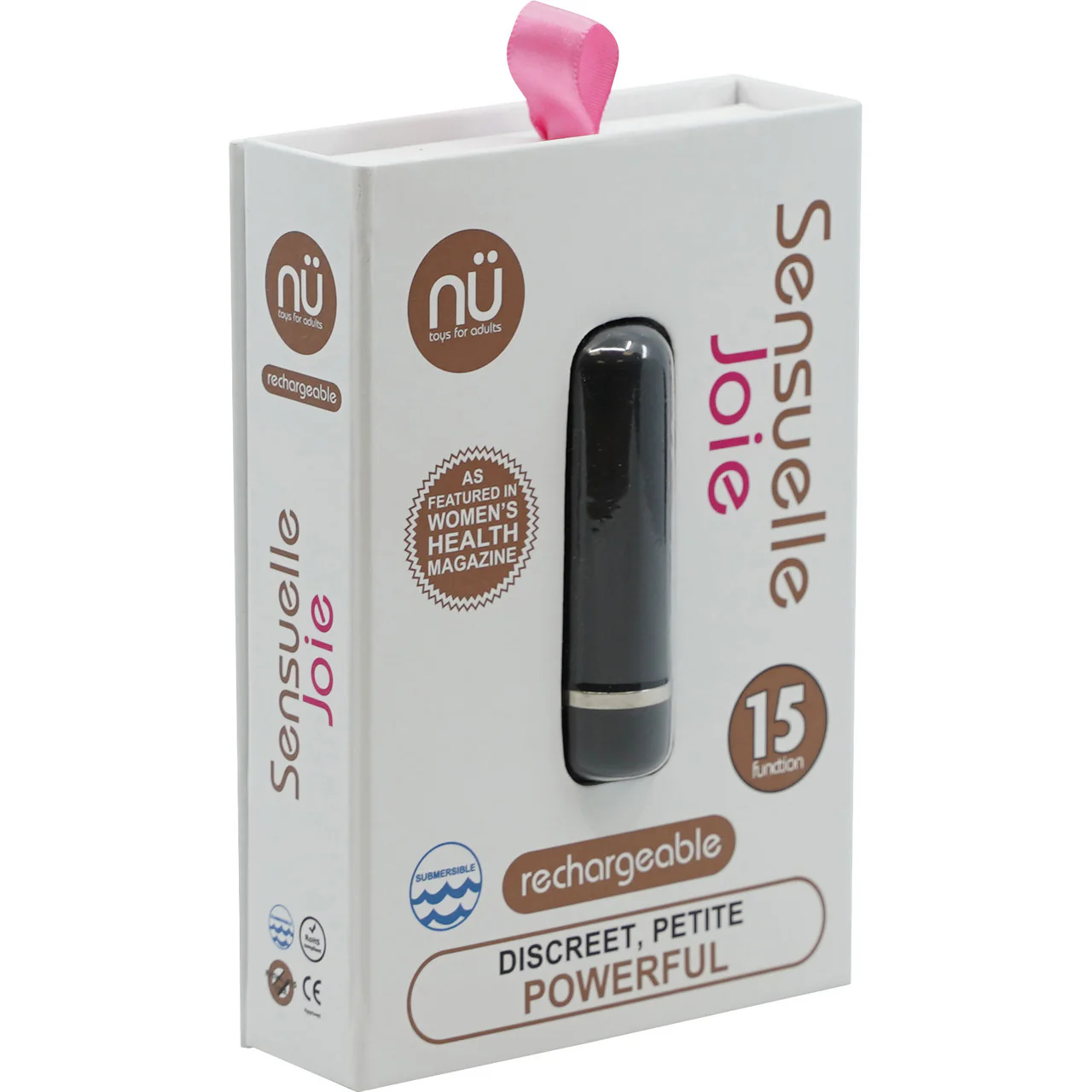 Joie 15 Function Rechargeable Silicone Waterproof Vibrating Bullet By Nu Sensuelle - Black - Image 2