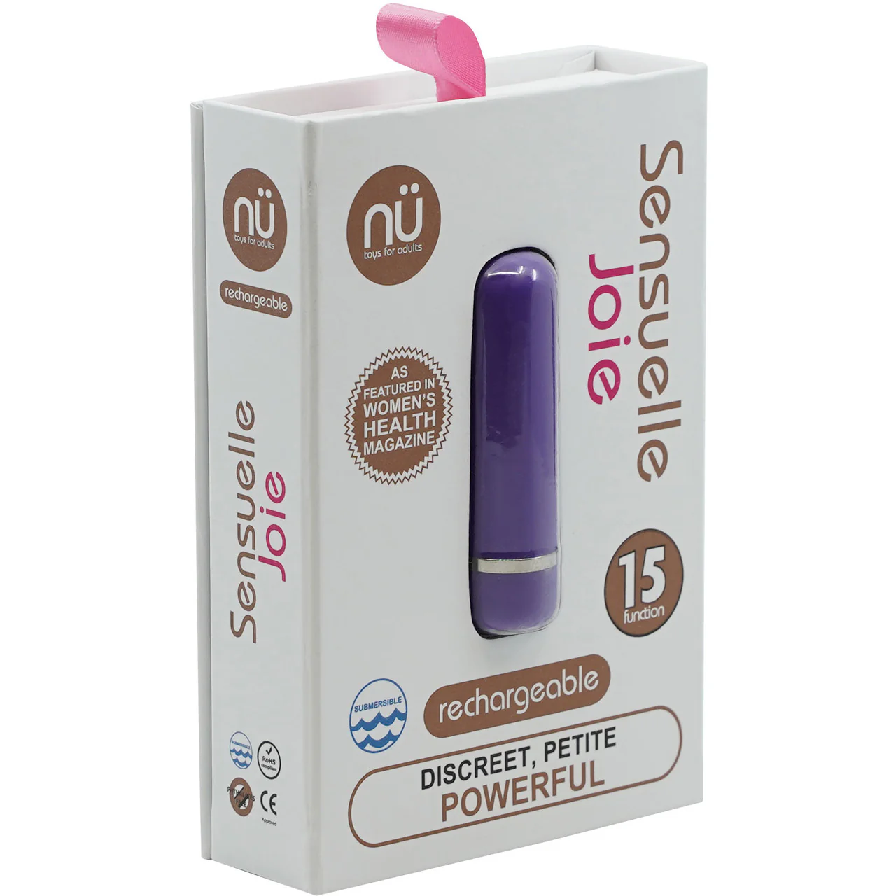 Joie 15 Function Rechargeable Silicone Waterproof Vibrating Bullet By Nu Sensuelle - Purple - Image 2