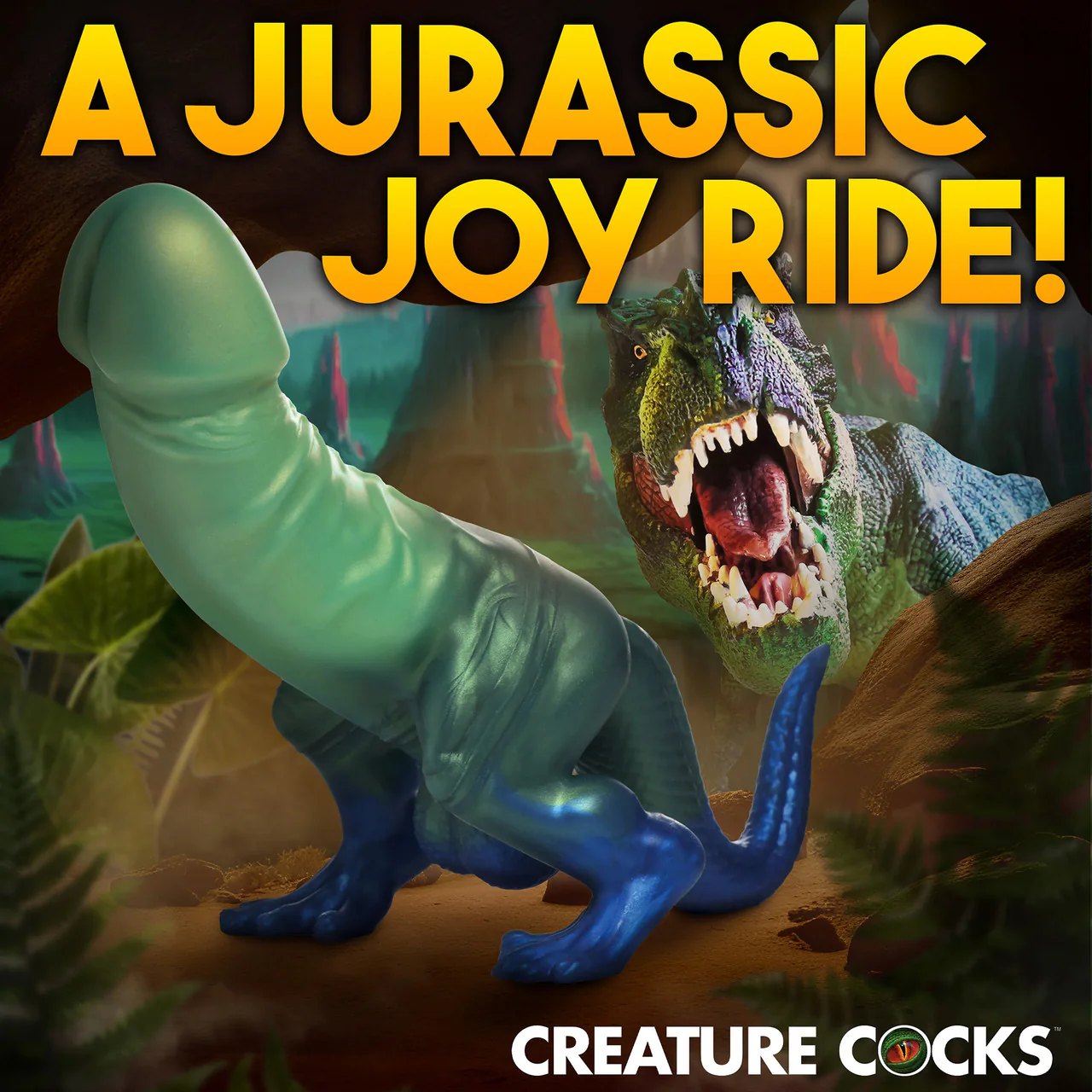 Jurassic Cock 10" Dinosaur Silicone Dildo By Creature Cocks - Image 9