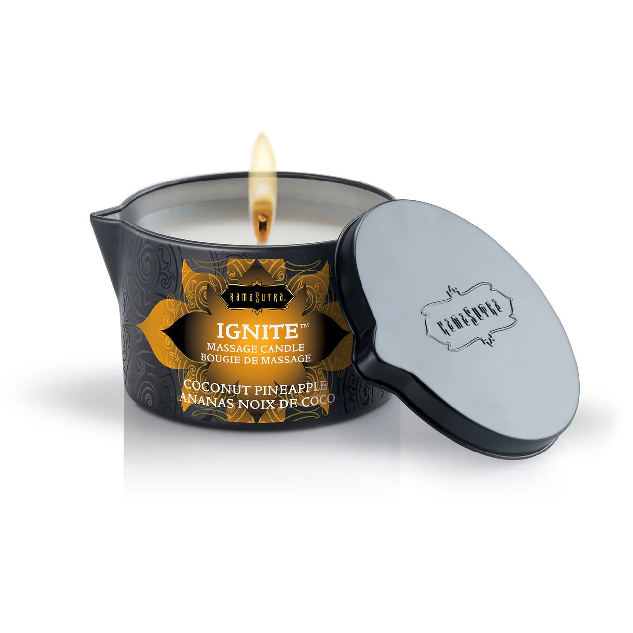 Kama Sutra Ignite Massage Oil Candle - Coconut Pineapple - 6 oz - Image 2