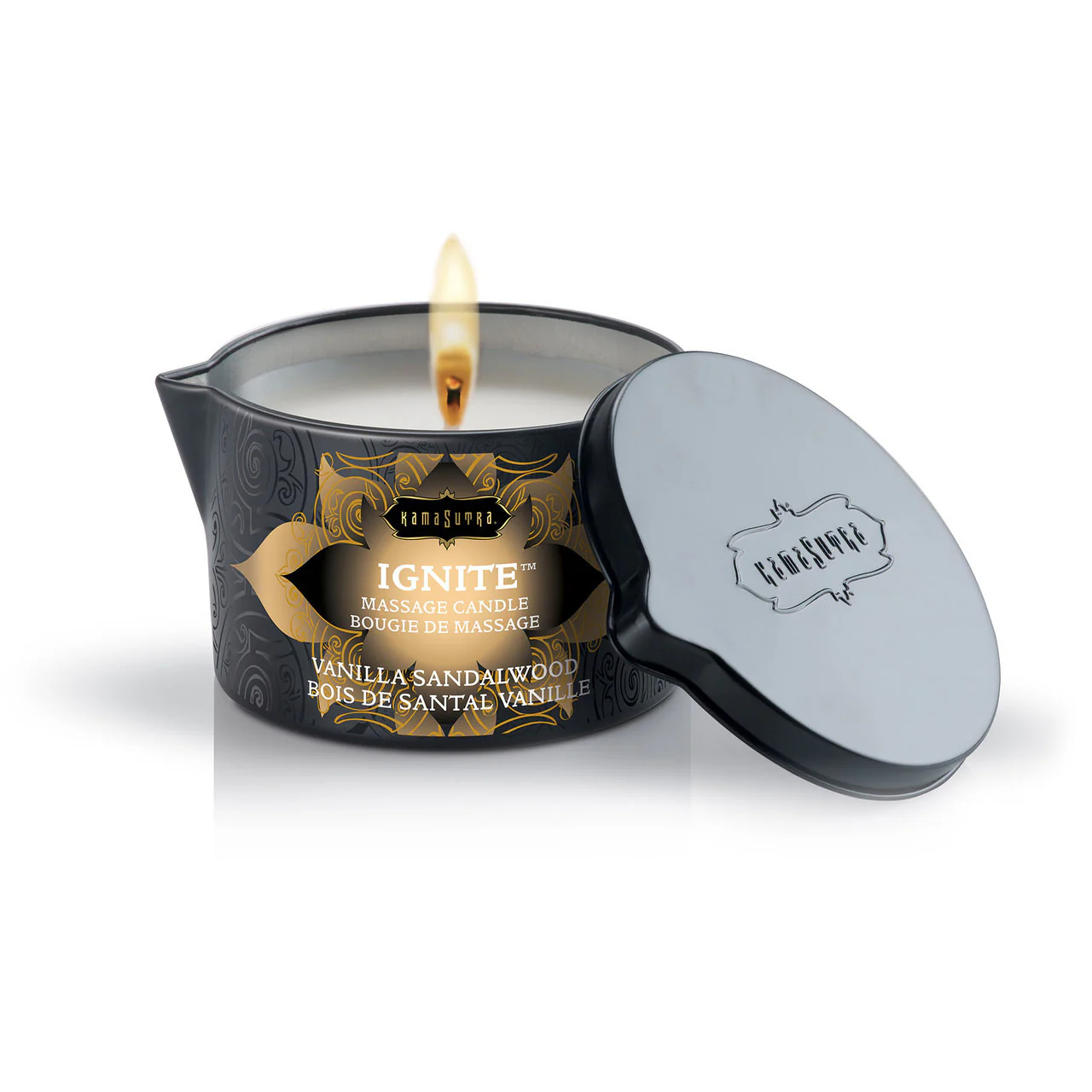Kama Sutra Ignite Massage Oil Candle - Vanilla Sandalwood - 6 oz - Image 2