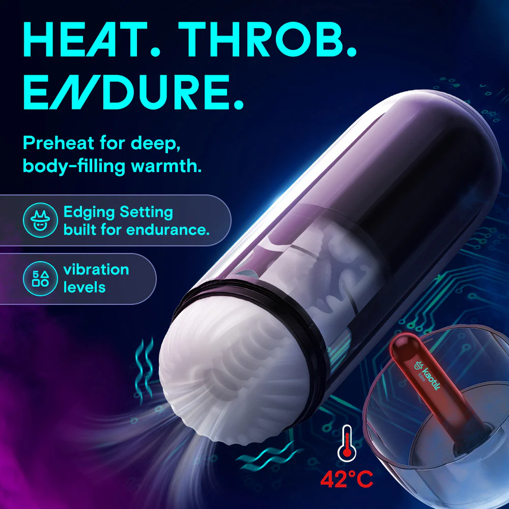 Kaotik Labs The Cocoon App Enabled Throbbing Warming Penis Masturbator - Image 2